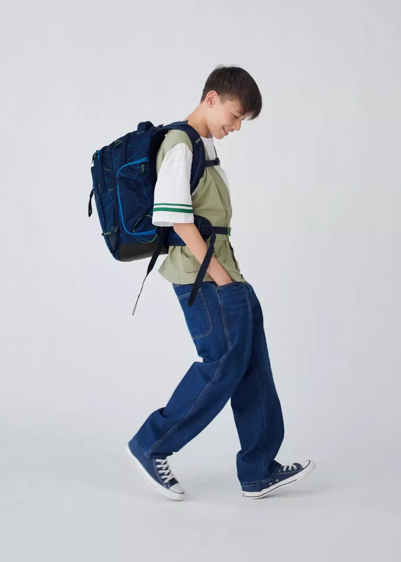 SATCH Match Schulrucksack Blue Tech