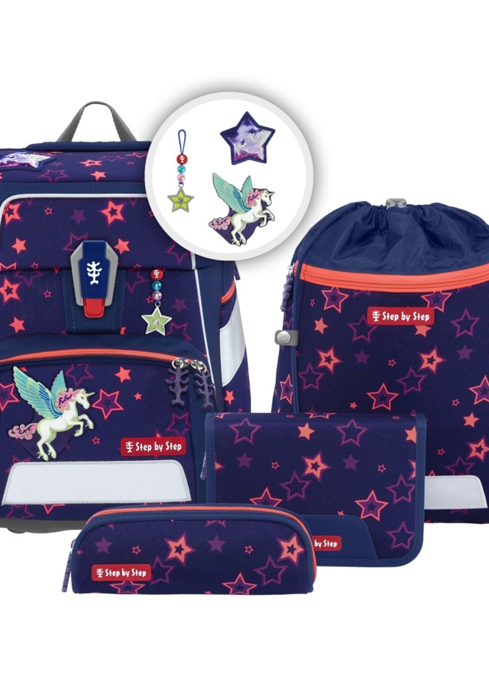 Step by Step SPACE SHINE Schultaschen-Set "Pegasus Night Nuala"