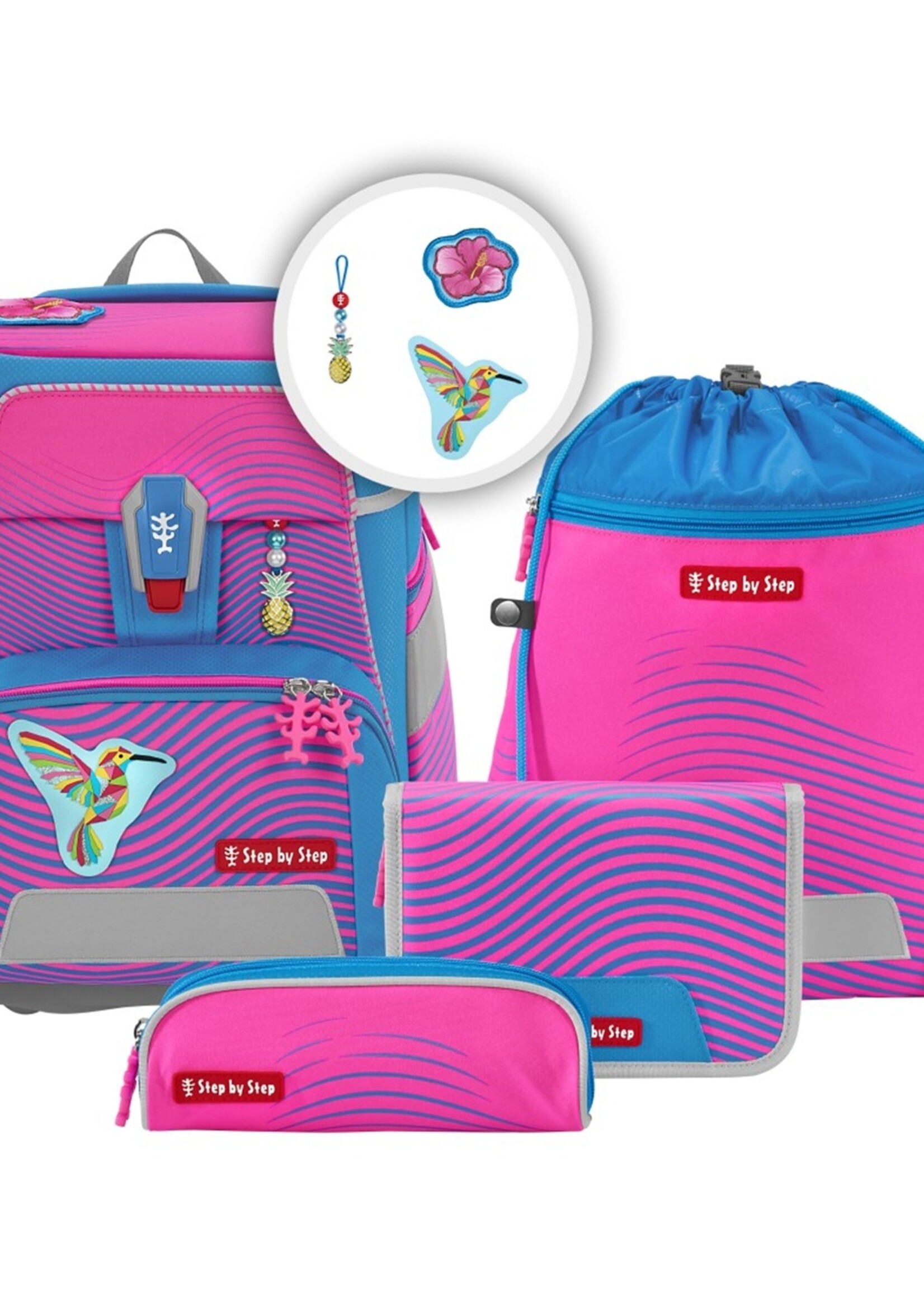 Step by Step SPACE NEON Schulranzen-Set Kolibri Kaja