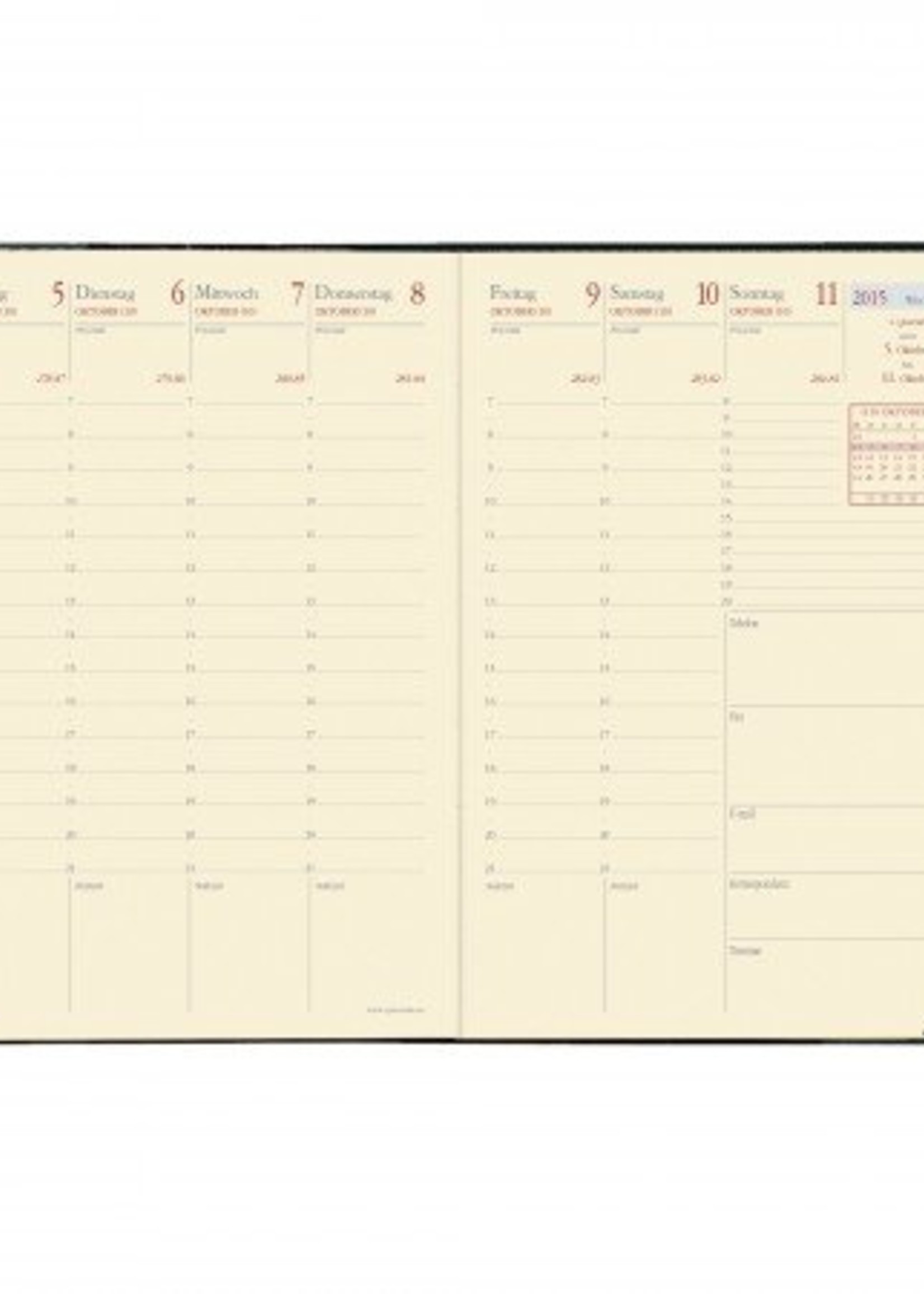 Quo Vadis Wochenkalender Geschäftbus Montebello, Dali-Rot