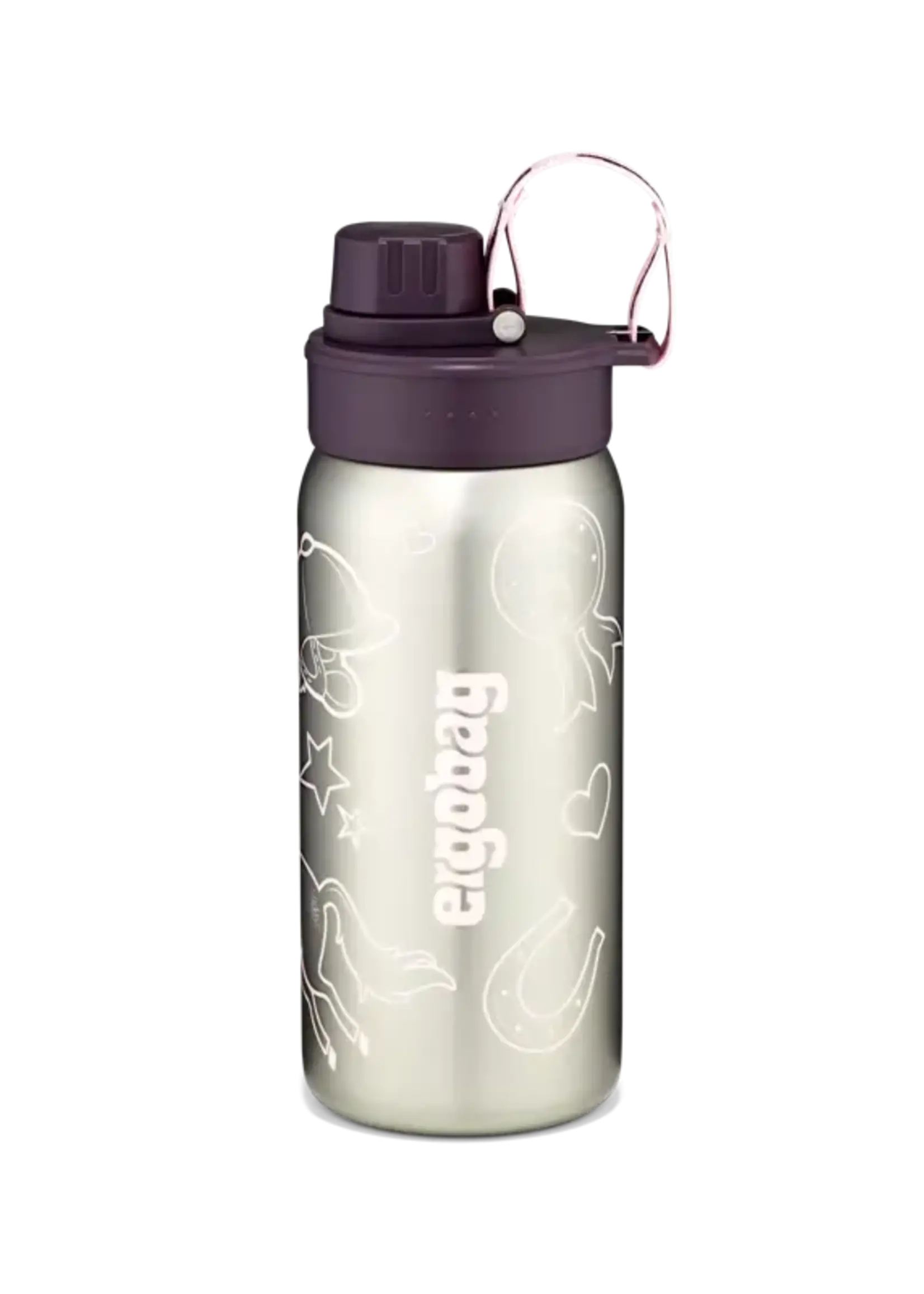 ERGOBAG Edelstahl Trinkflasche Lila