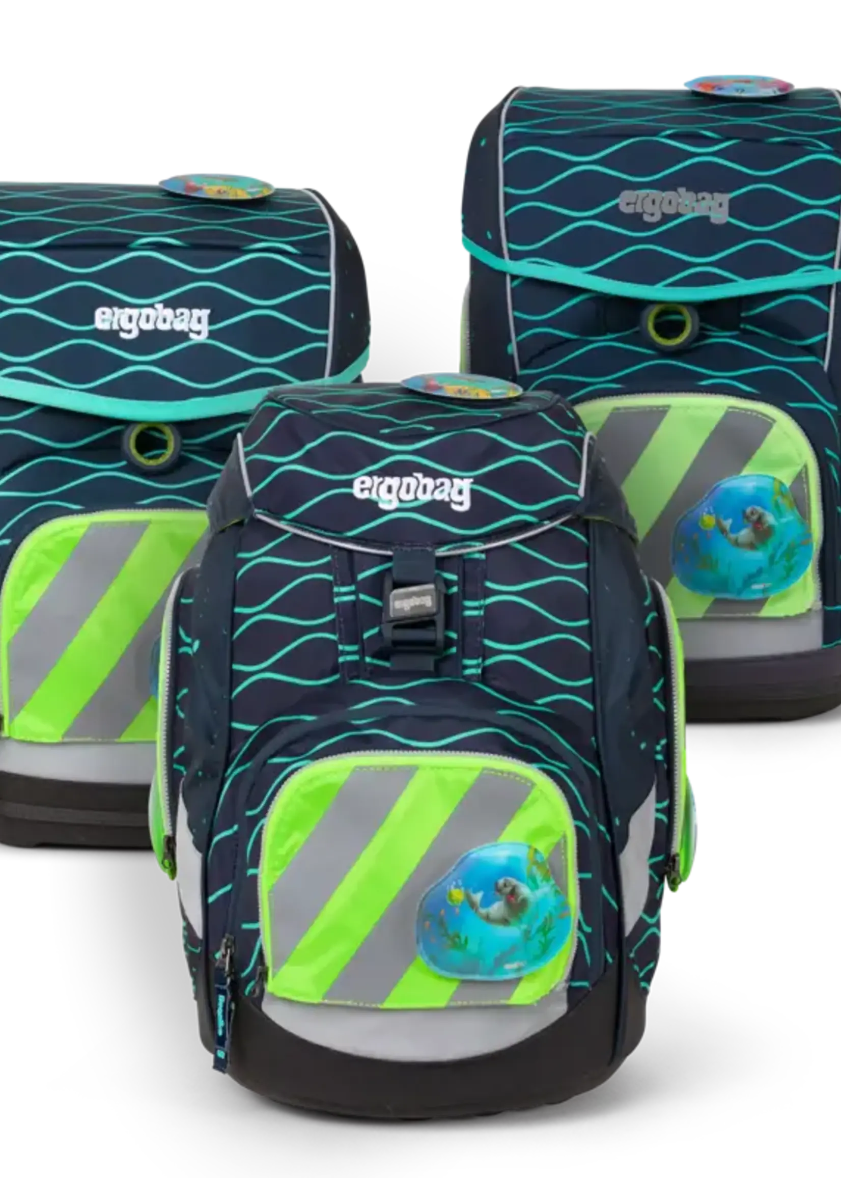 ERGOBAG Fluo-Zip Set mit Reflektorstreifen