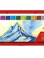 Caran d'Ache Gouache Studio Farbtabletten, Metallschachtel mit 15 Farben