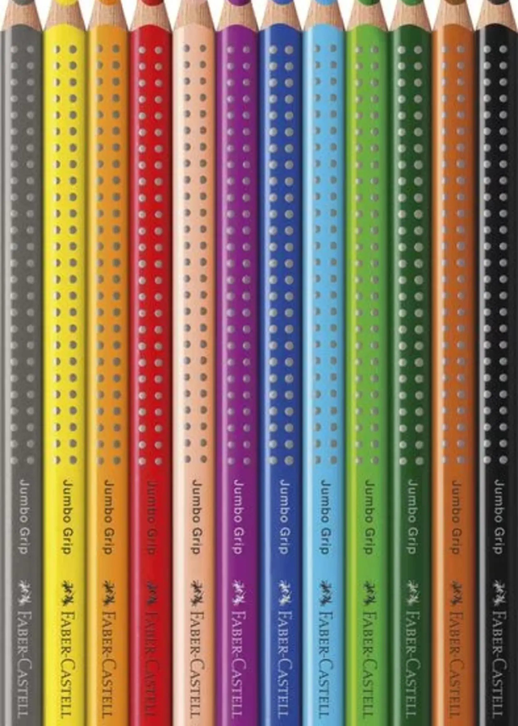 Faber-Castell Jumbo Grip 12 Farbstifte+Spitz