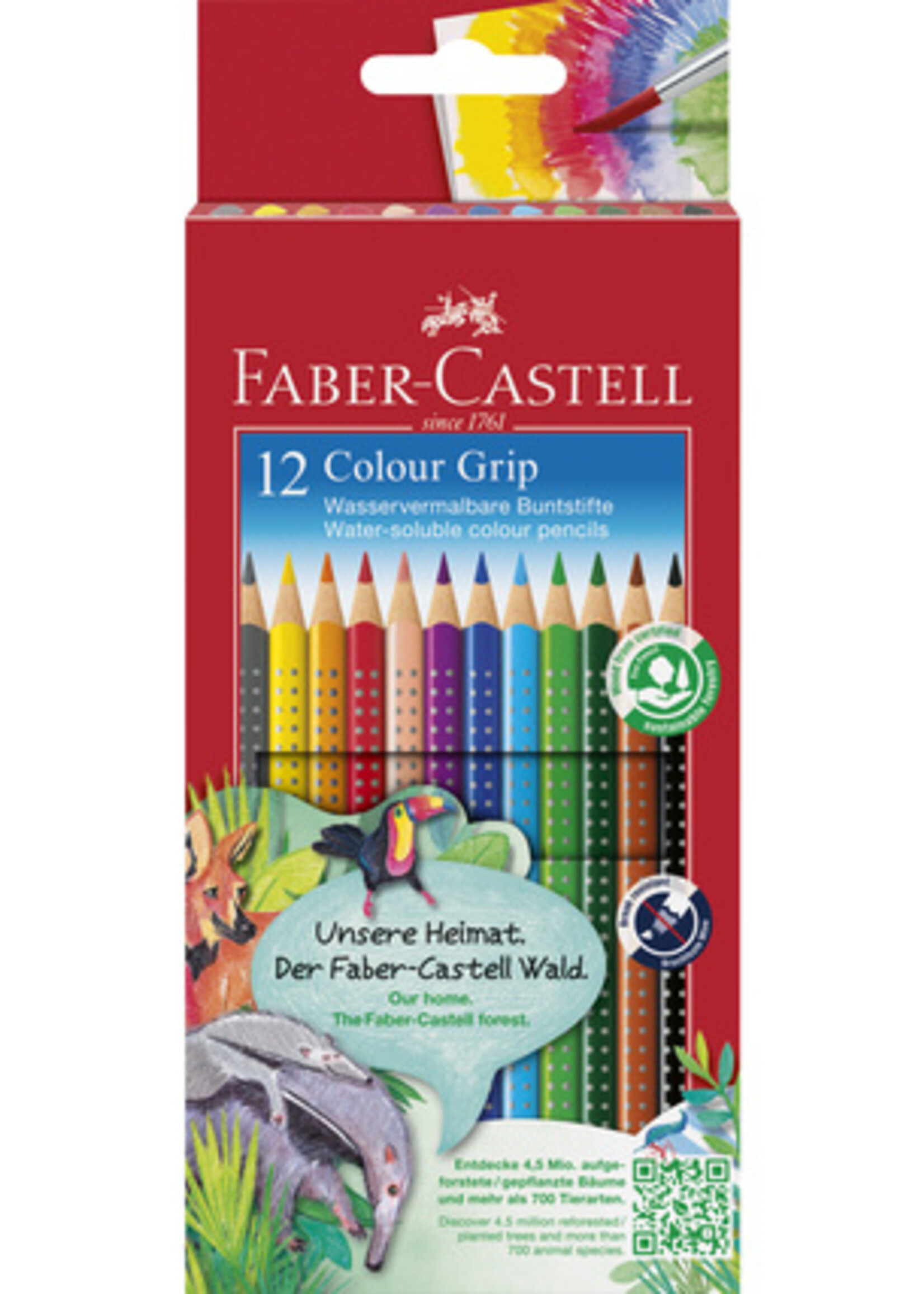 Faber-Castell Faber-Castell Buntstift Colour GRIP 12 St./Pack.