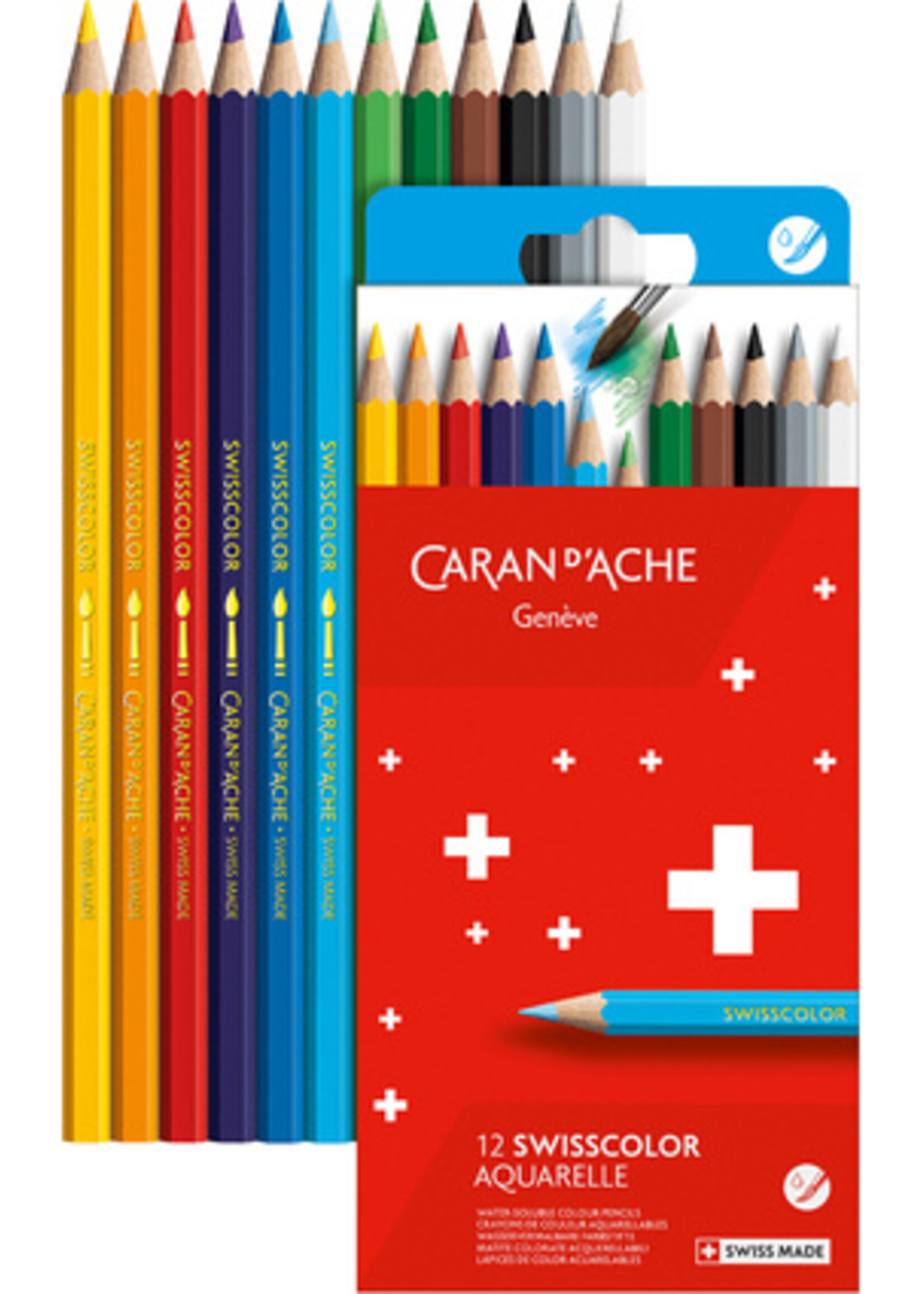 Caran d'Ache Swisscolor Karton 12er aquarel