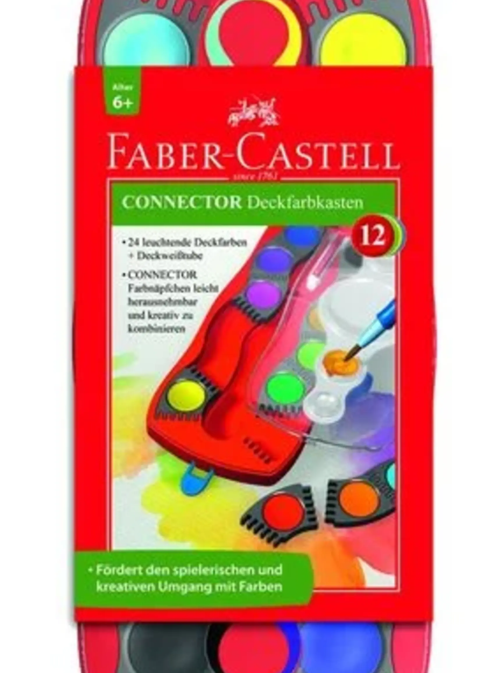 Faber-Castell Faber C. Farbkasten Connector 12 Farbe rot