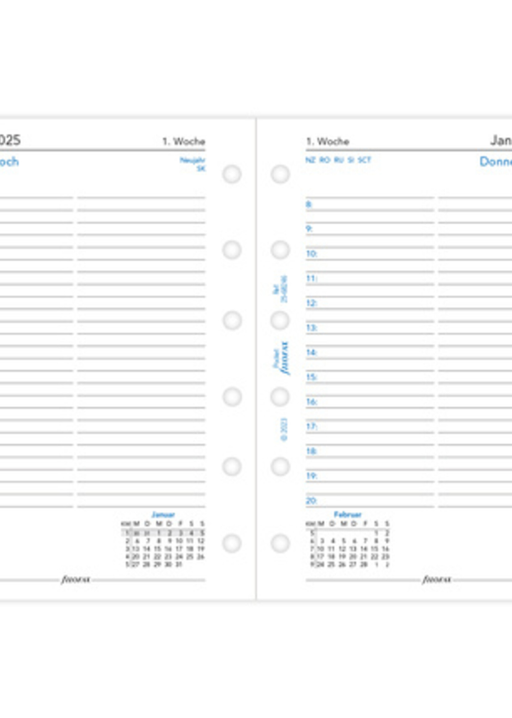 Filofax PKT 1T/1S. (D)2025