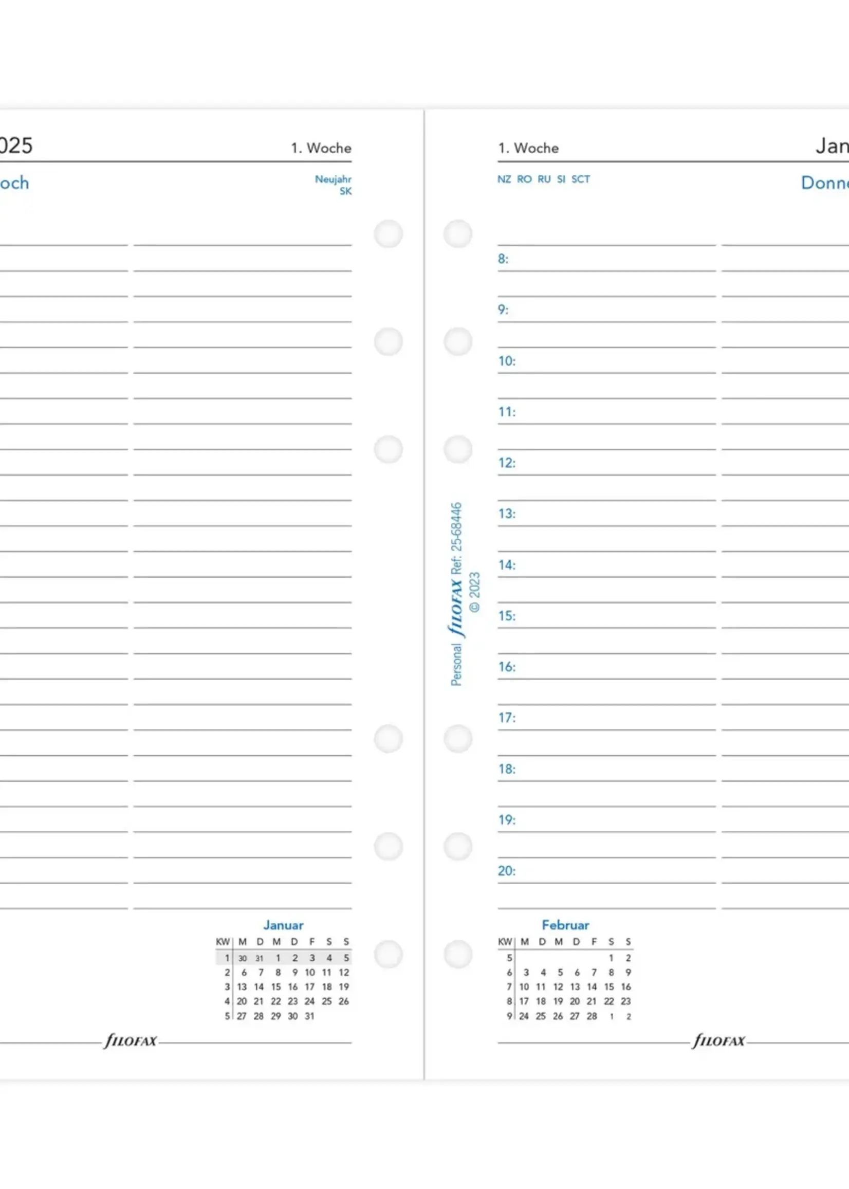 Filofax PER 1T/1S (D)2025