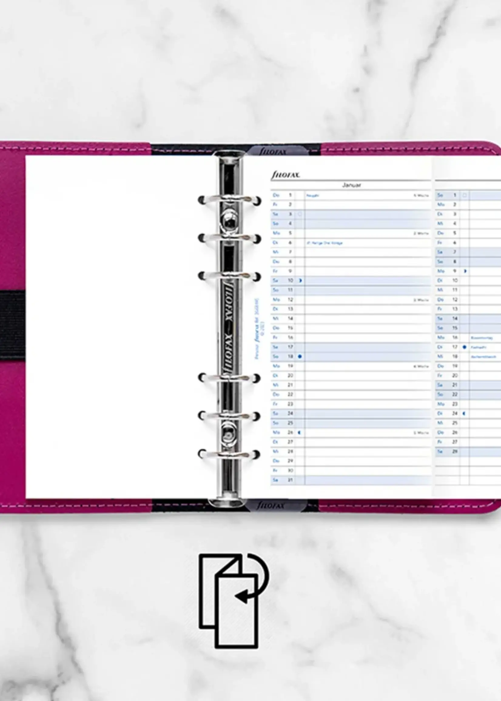 Filofax FILOFAX Kalendereinlage 2026 Personal Jahresplaner weiss deutsch