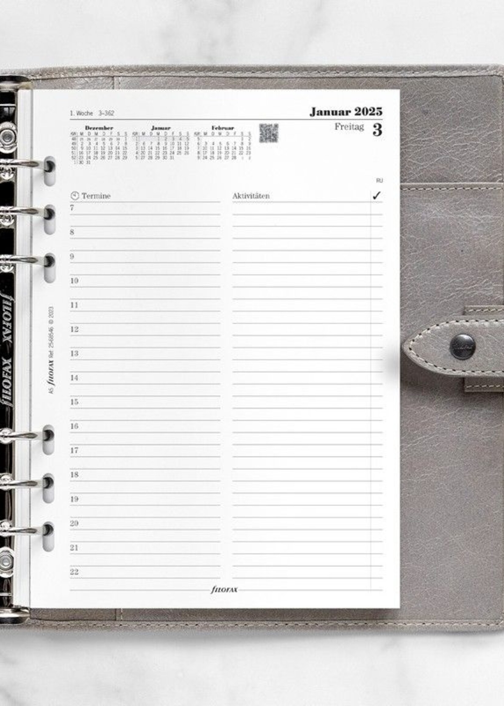Filofax Filofax A5 Kalendereinlage 2025 1 Tag auf 1 Seite deutsch Multifit-Lochung