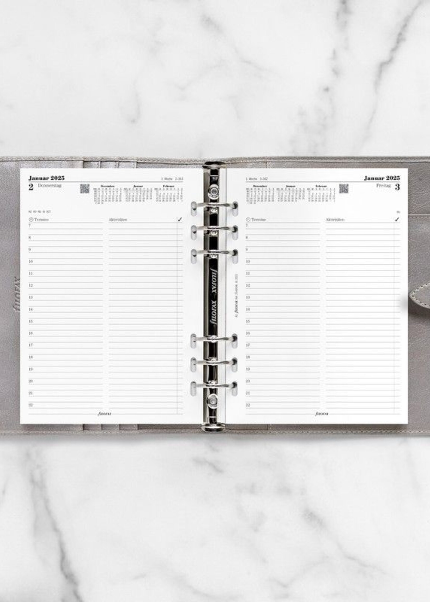 Filofax Filofax A5 Kalendereinlage 2025 1 Tag auf 1 Seite deutsch Multifit-Lochung