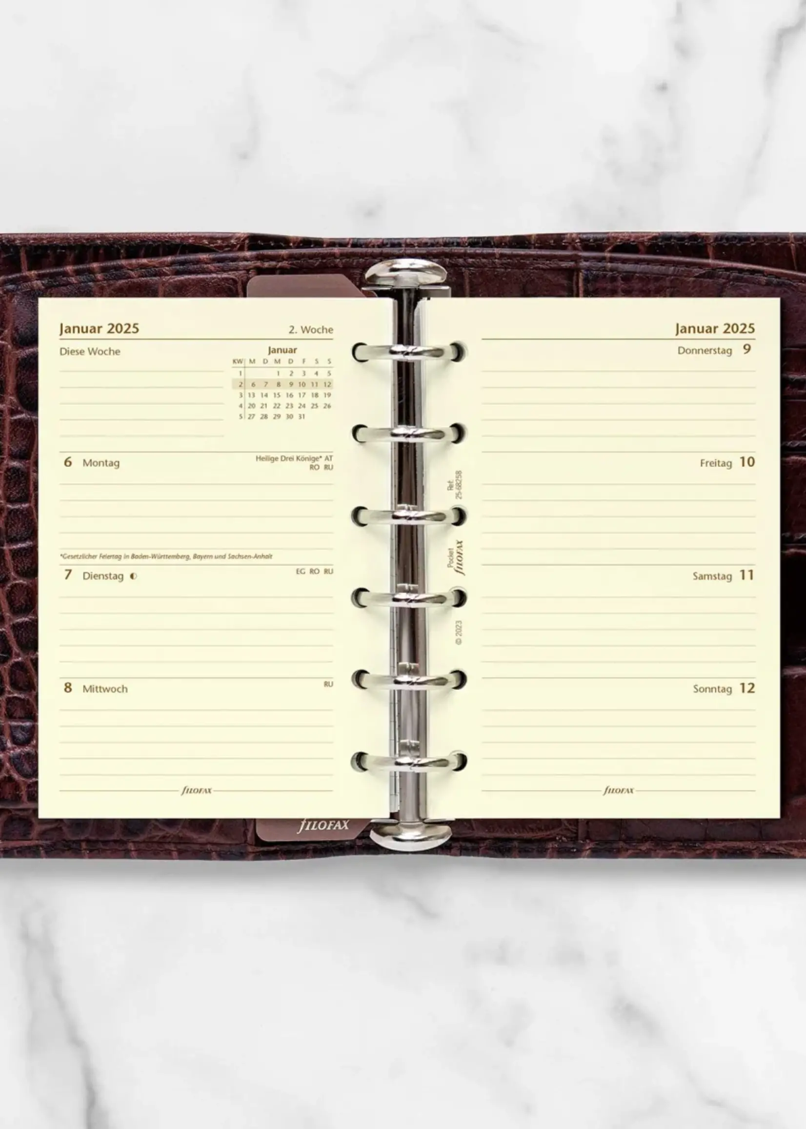 Filofax PKT 1W/2S cotton cr.(D)2025