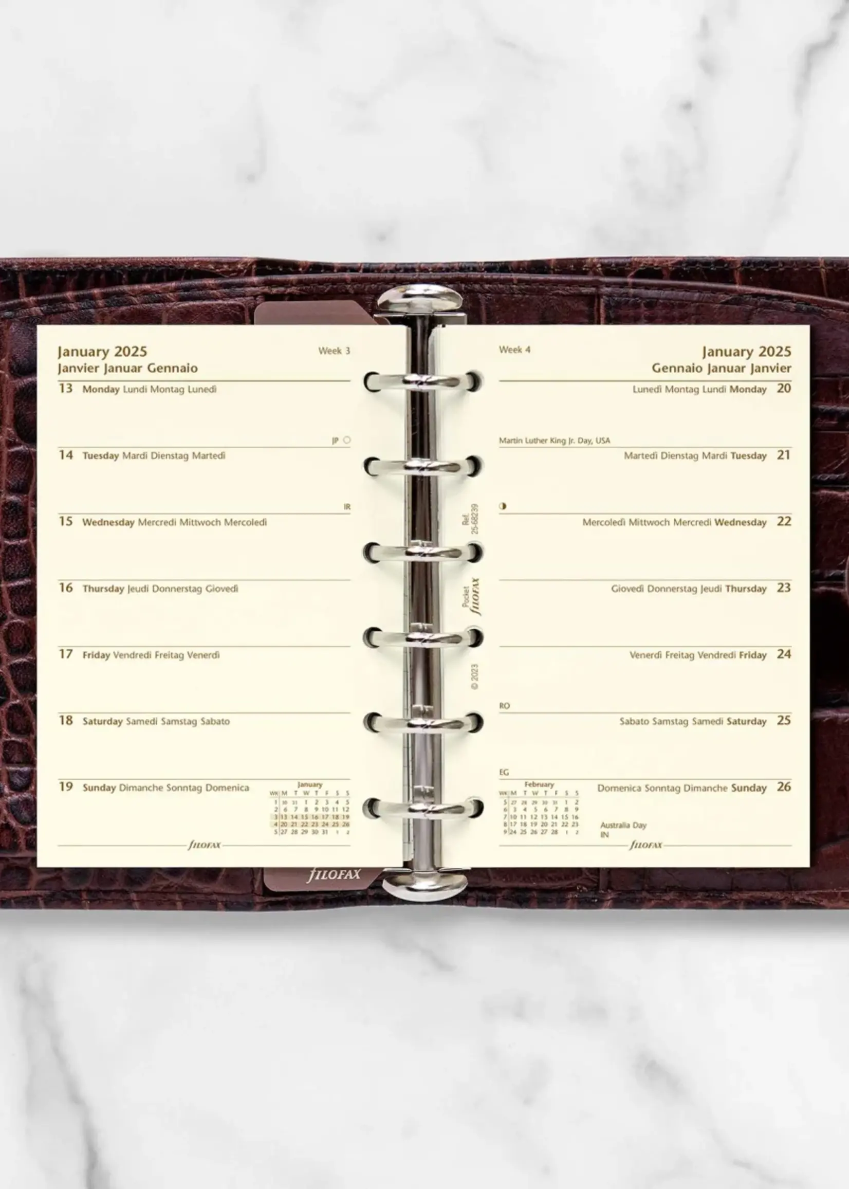 Filofax PKT 1W/1S cotton cr.(M) 2025