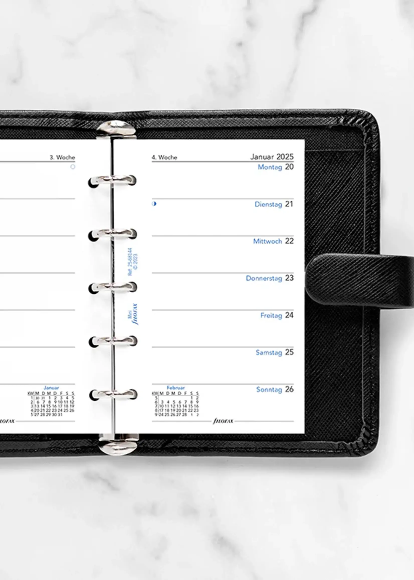 Filofax 1 Woche / 1 Seite deutsch Mini 2025