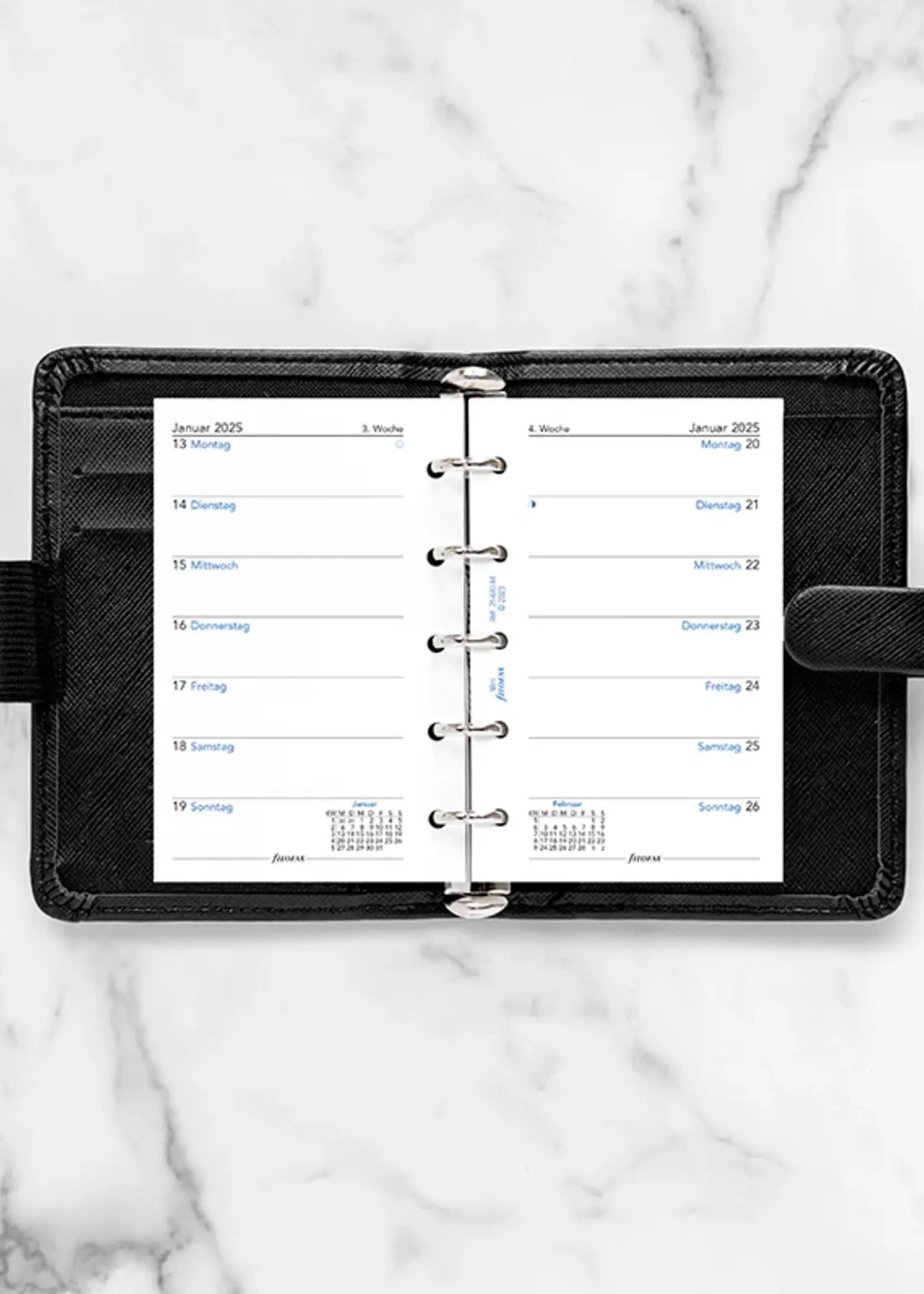 Filofax 1 Woche / 1 Seite deutsch Mini 2025