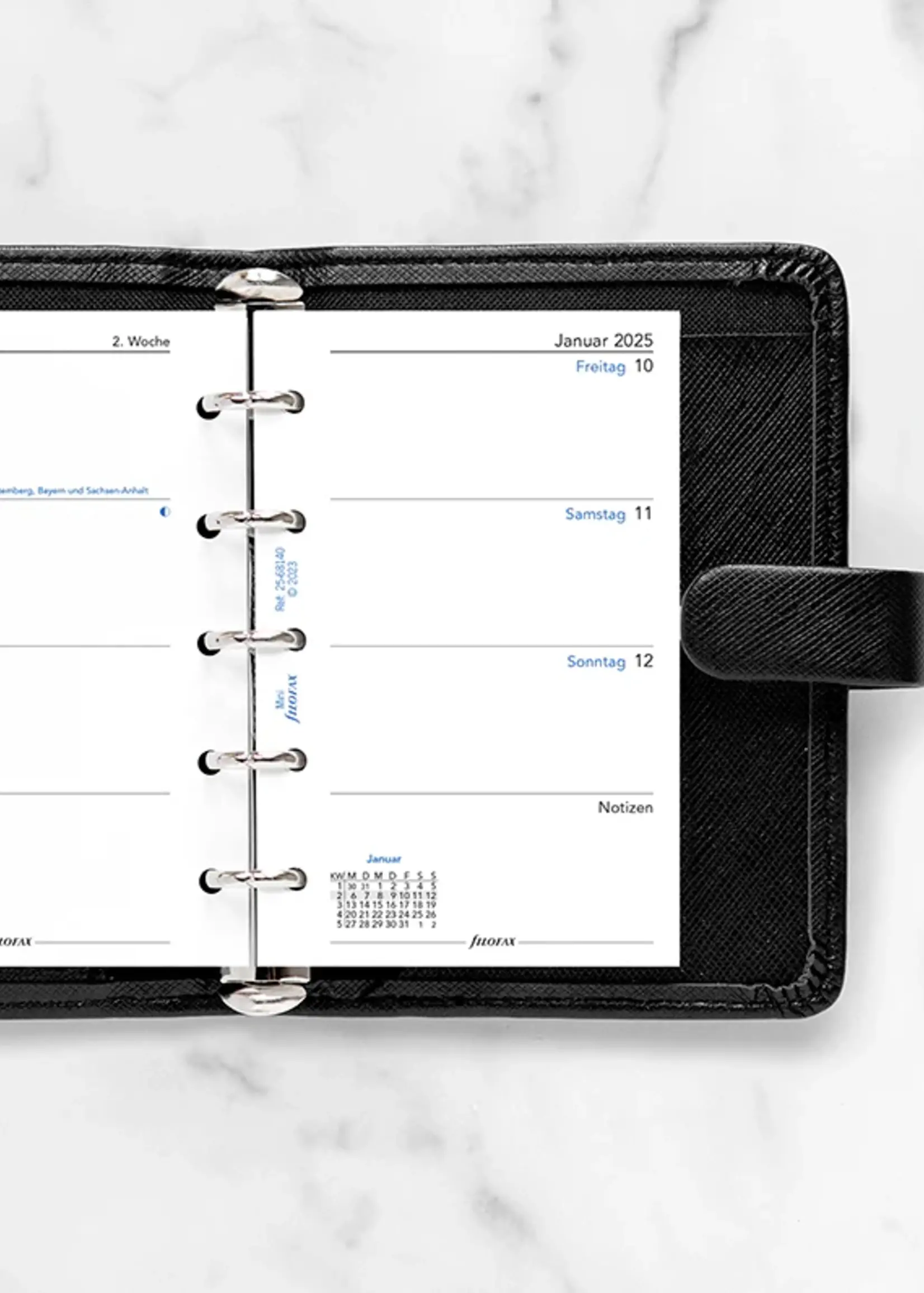Filofax 1 Woche / 2 Seiten deutsch Mini 2025