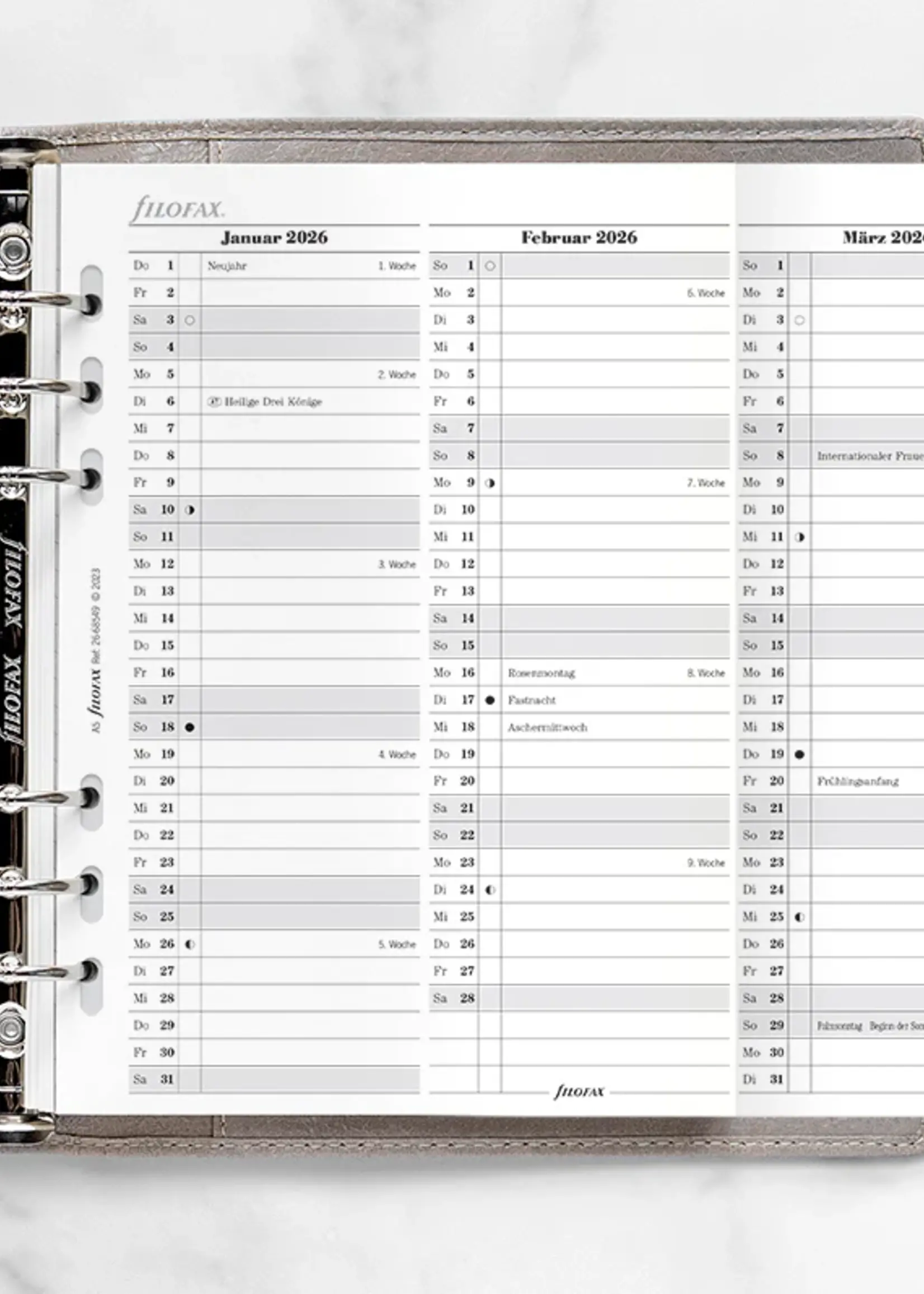 Filofax A5 Multi Jahrespl.vert.(D)2026