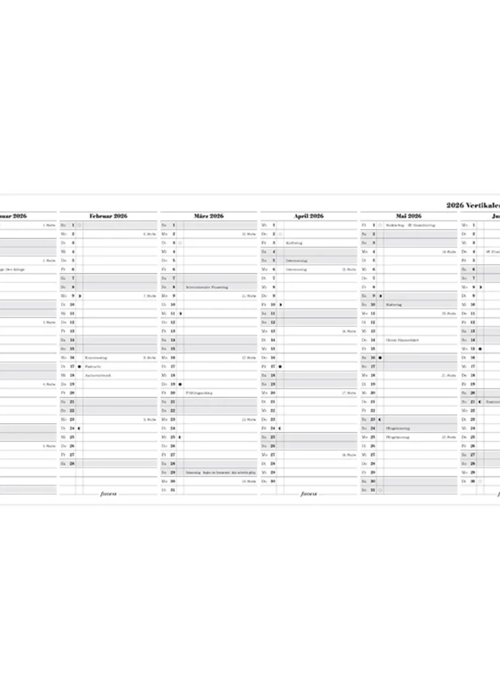 Filofax A5 Multi Jahrespl.vert.(D)2026