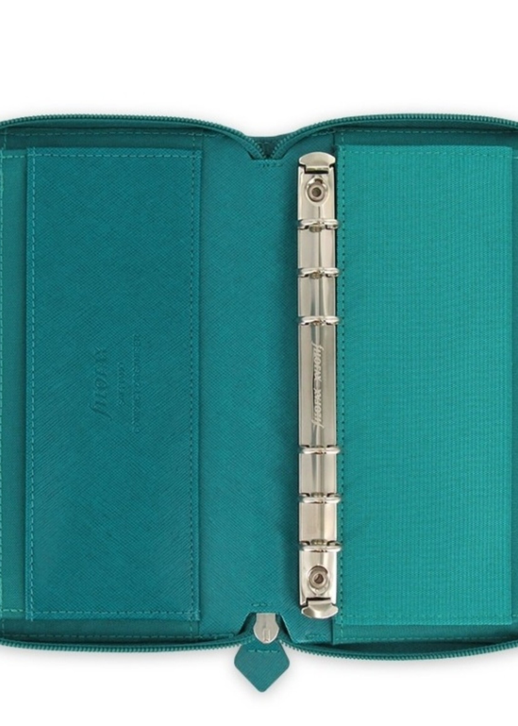 Filofax Ringbuch Personal Compact Saffiano Zip aquamarine