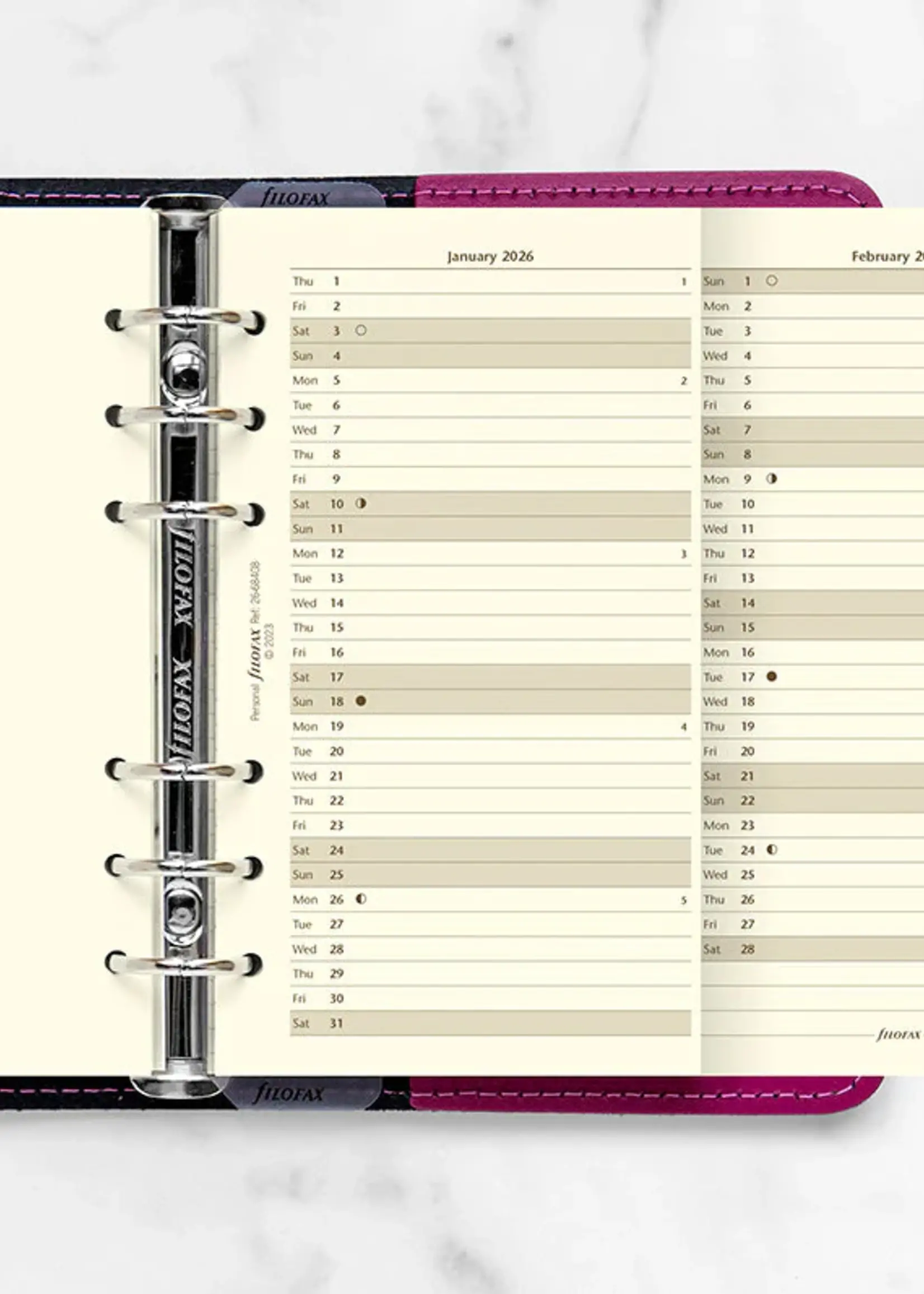 Filofax Jahresplaner englisch Personal 2026 cotton