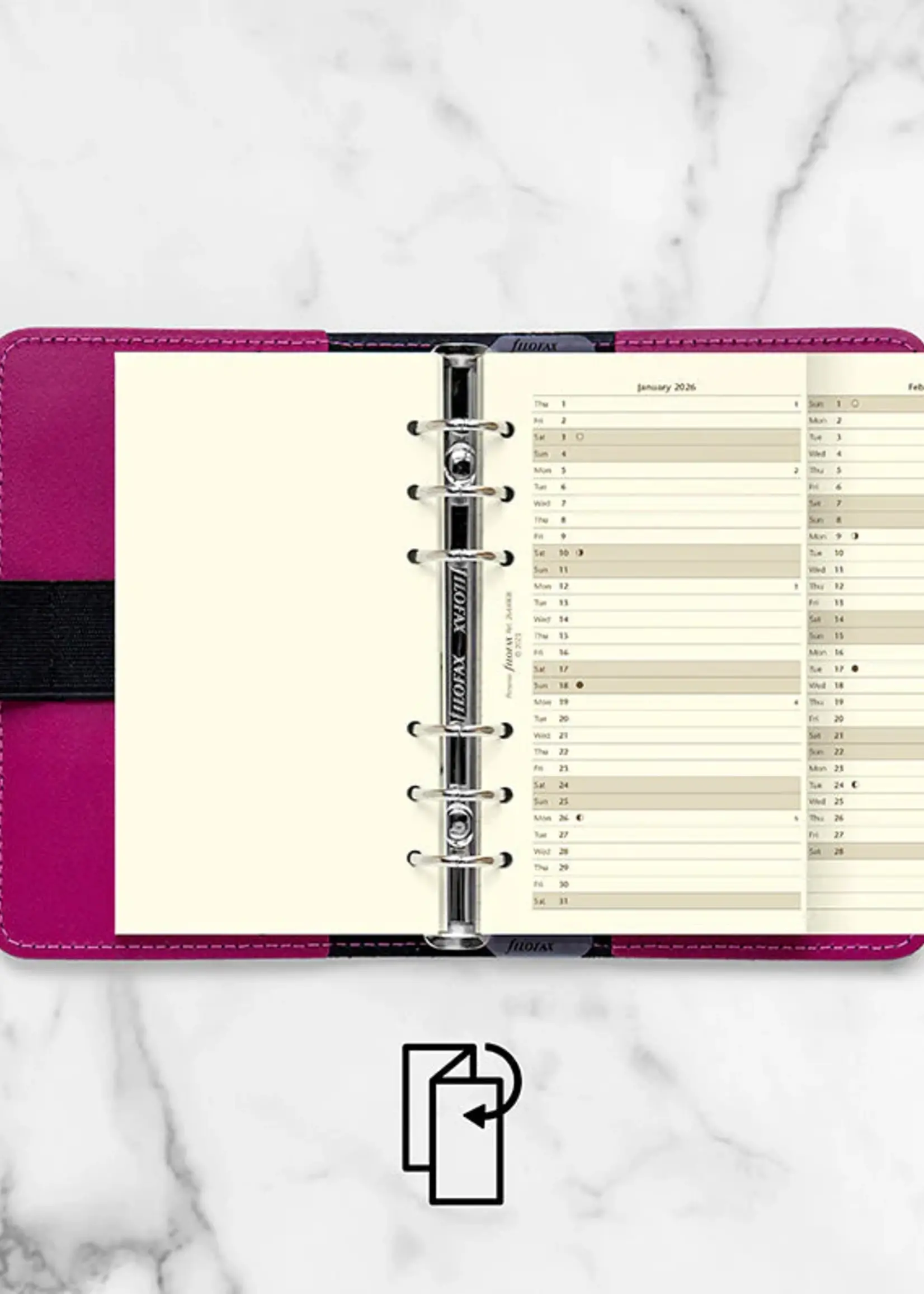 Filofax Jahresplaner englisch Personal 2026 cotton