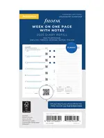 Filofax 1 Woche / 1 Seite + 1 Seite Notizen multilingual Personal 2025