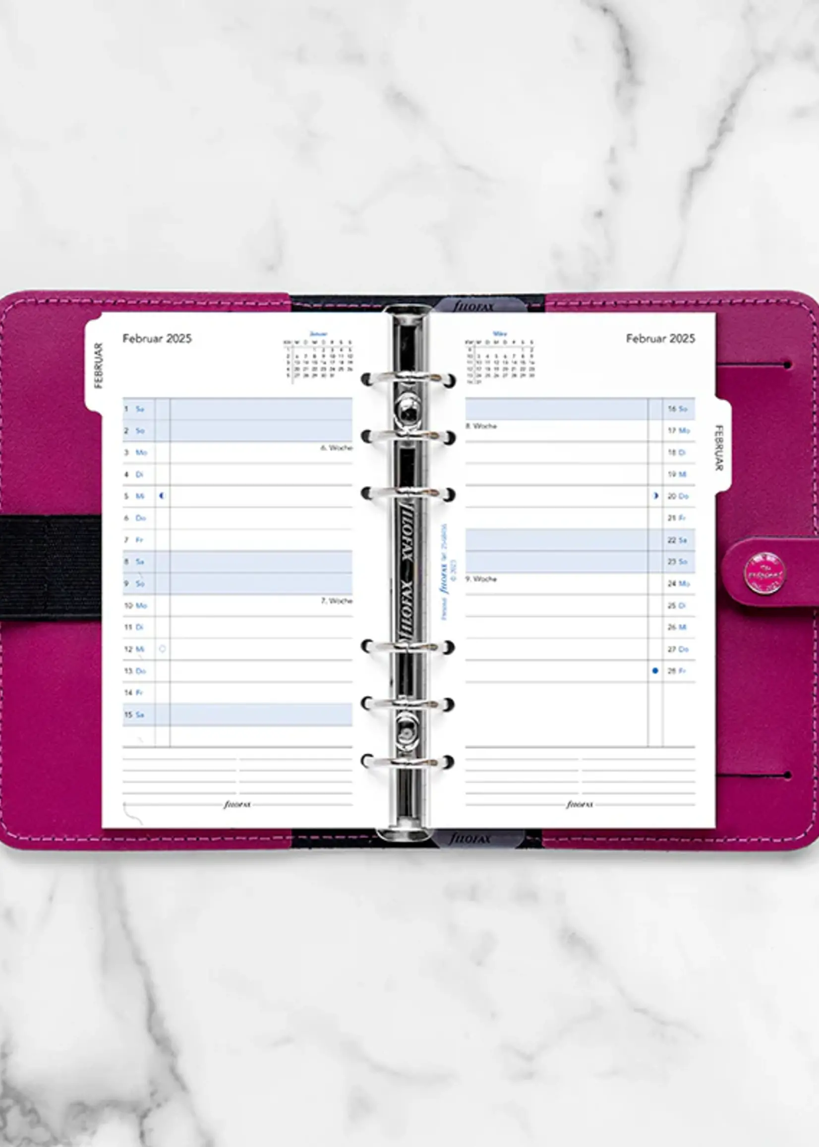 Filofax 1 Monat / 2 Seiten deutsch Personal 2025