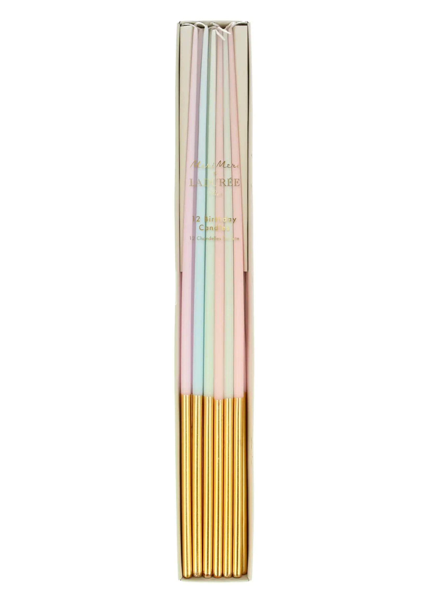 Meri Meri x Ladurée Paris Gold Dipped Tall Tapered Candles (x 12)