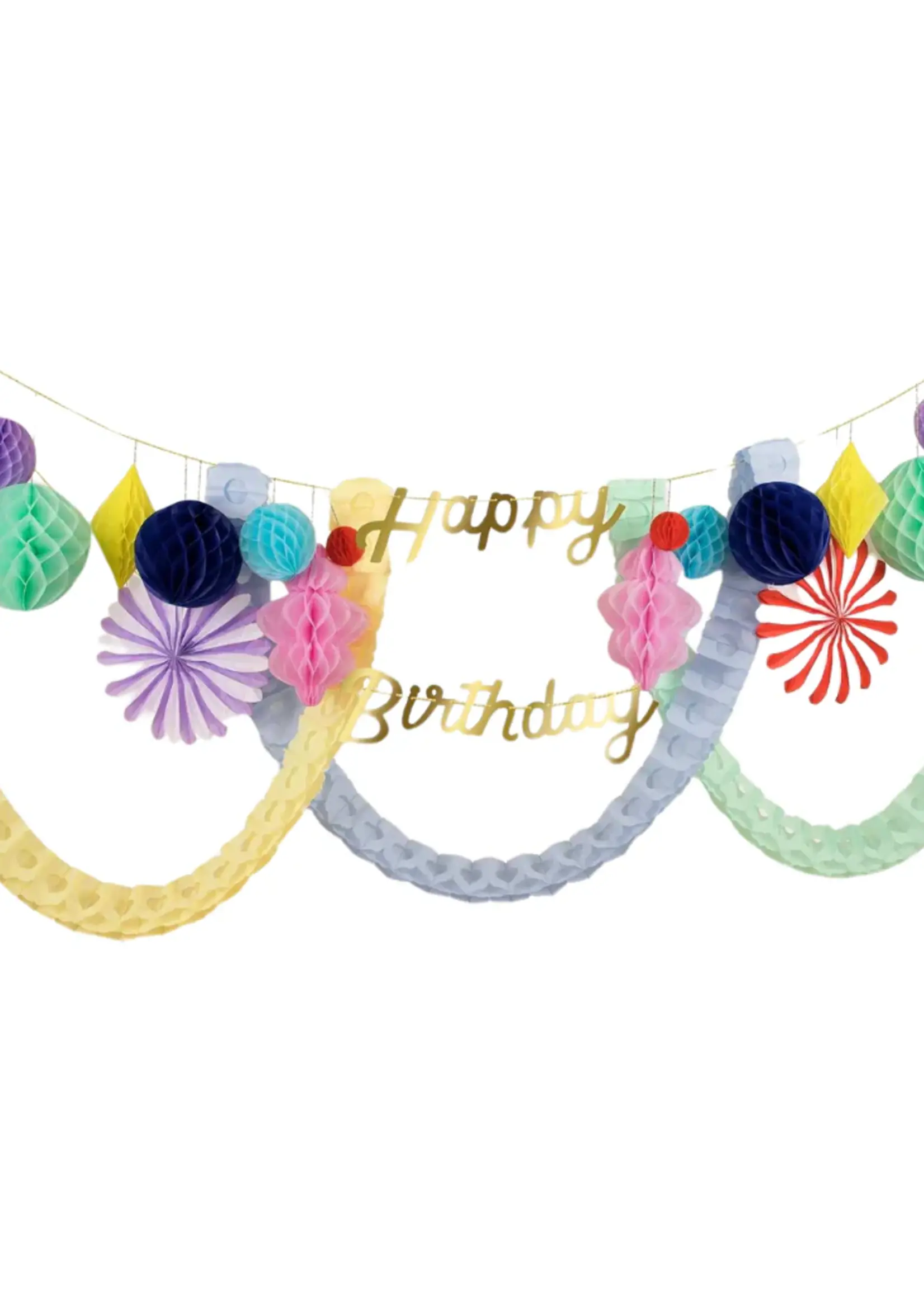 Meri Meri Happy Birthday Honeycomb Girlande