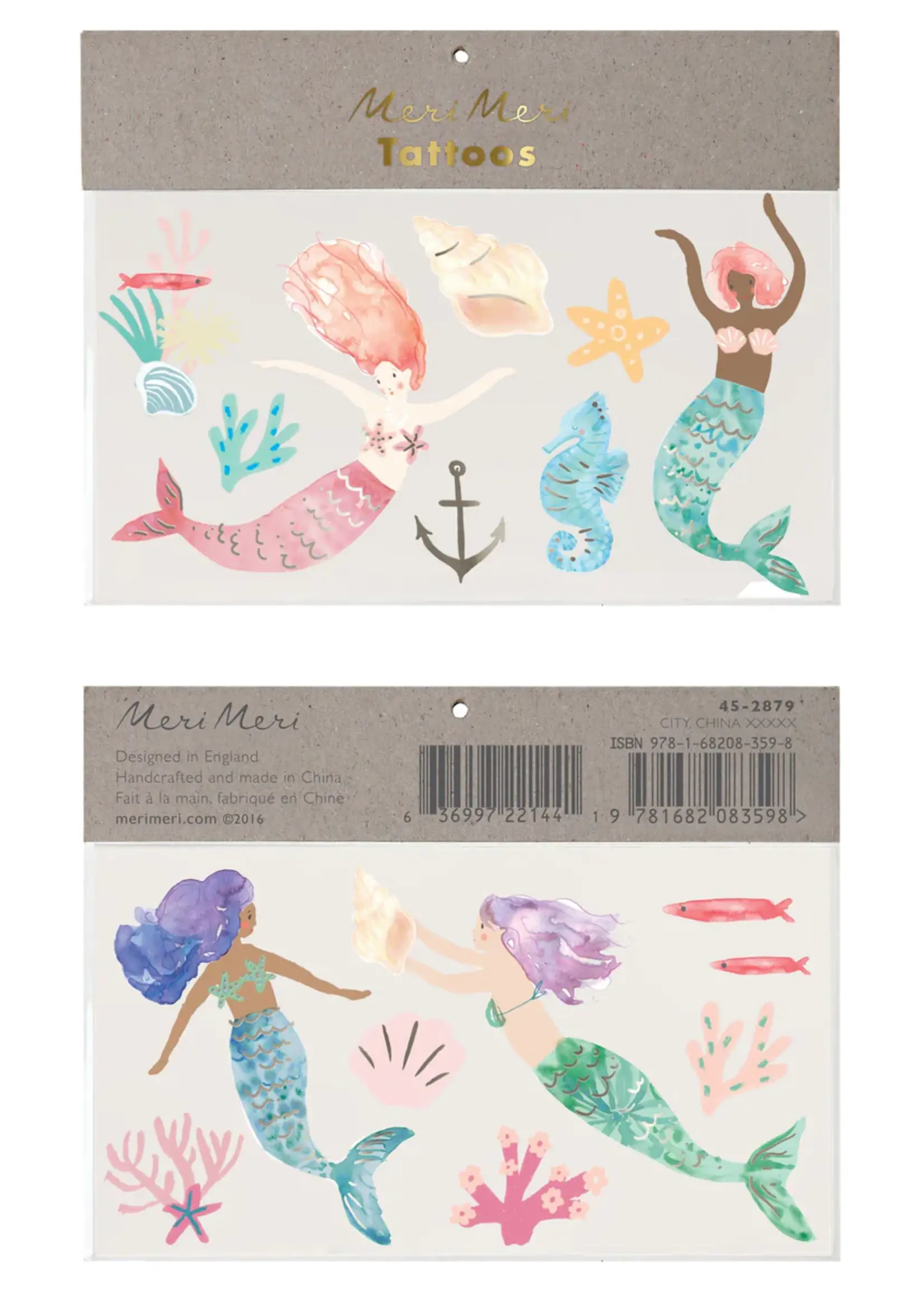 Meri Meri Mermaid Large Tattoos