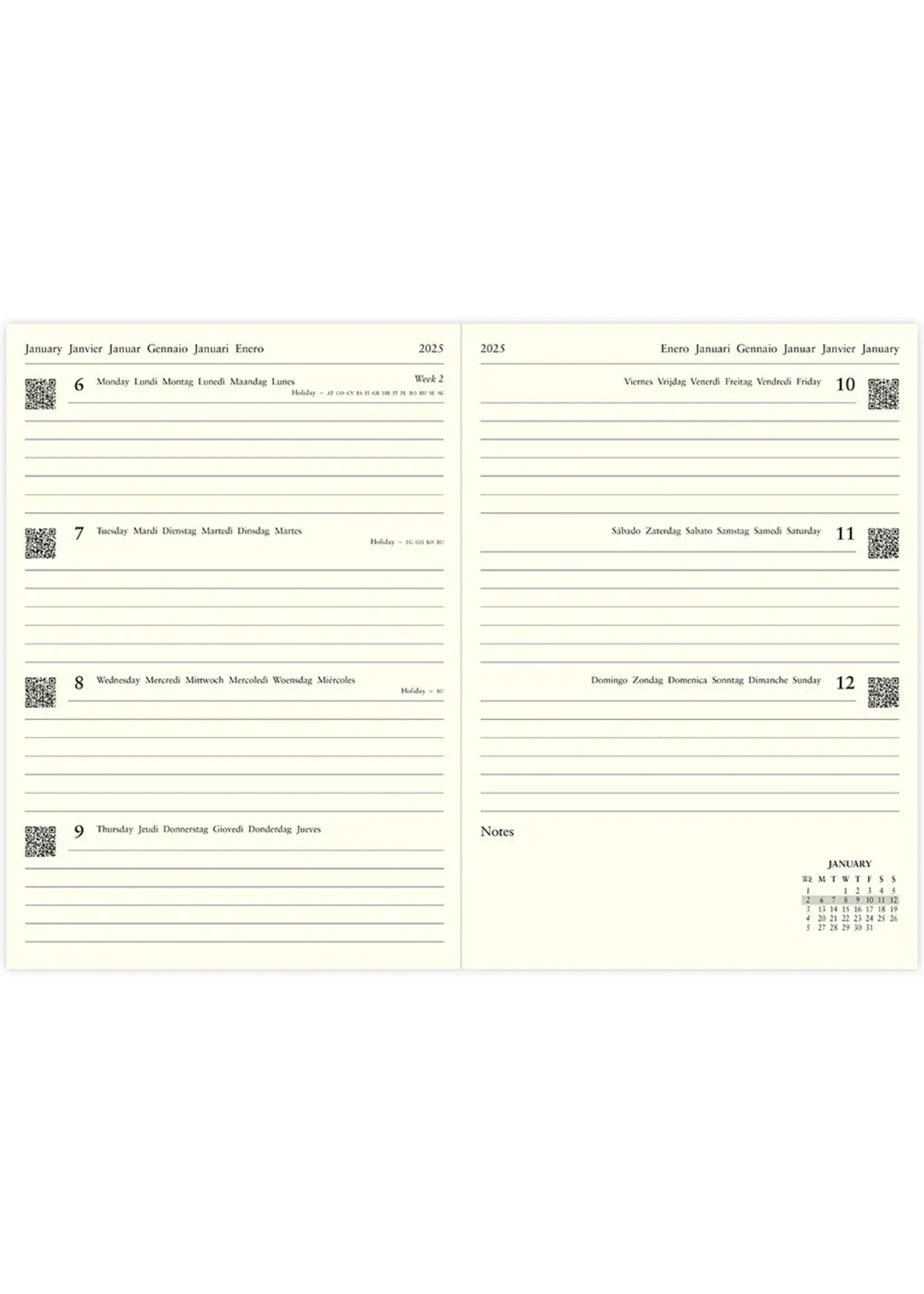 Letts by Filofax Lecassa A4 WTV ML Brown 2025