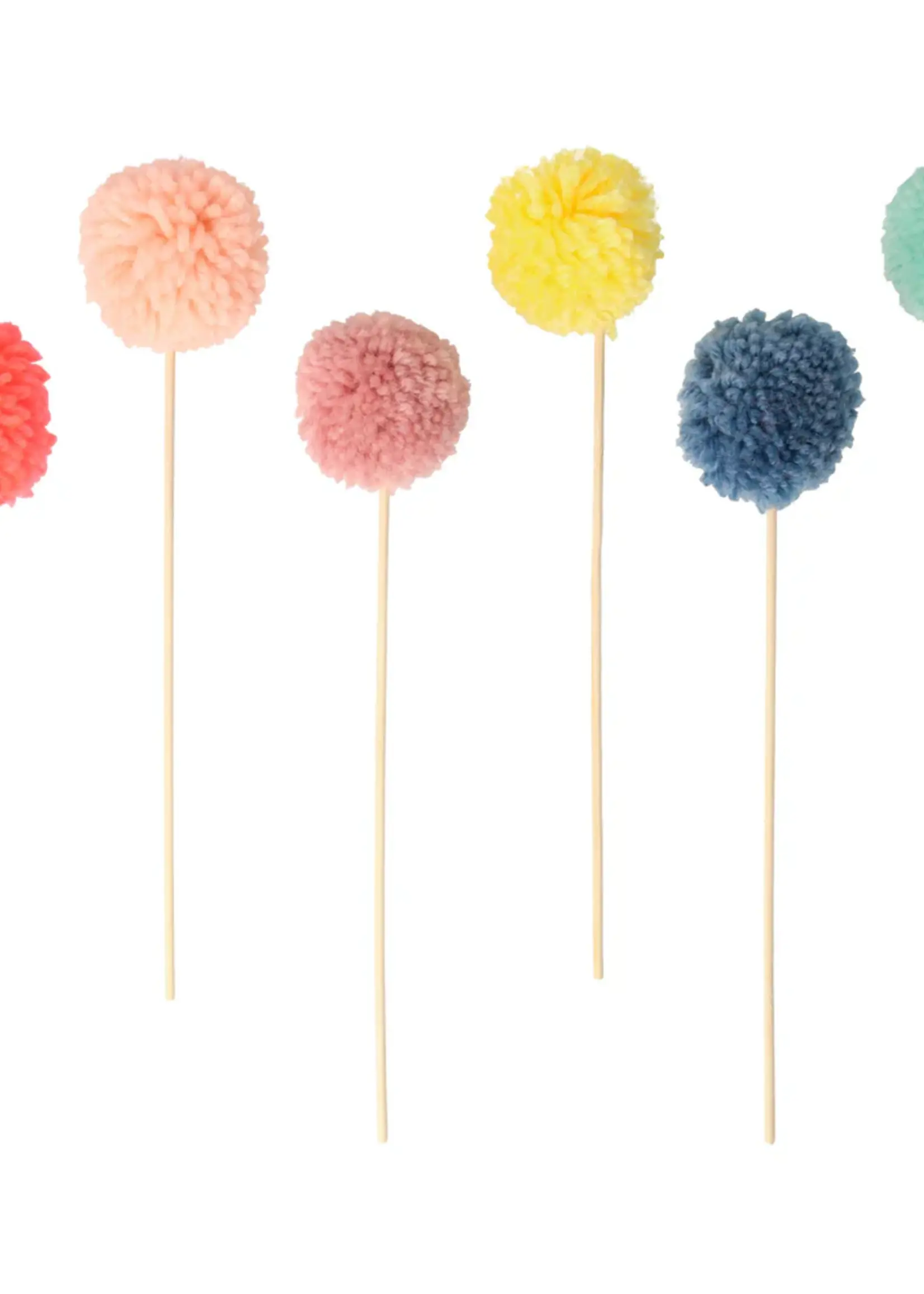 Meri Meri Multi Pompom Cake Toppers (x 6