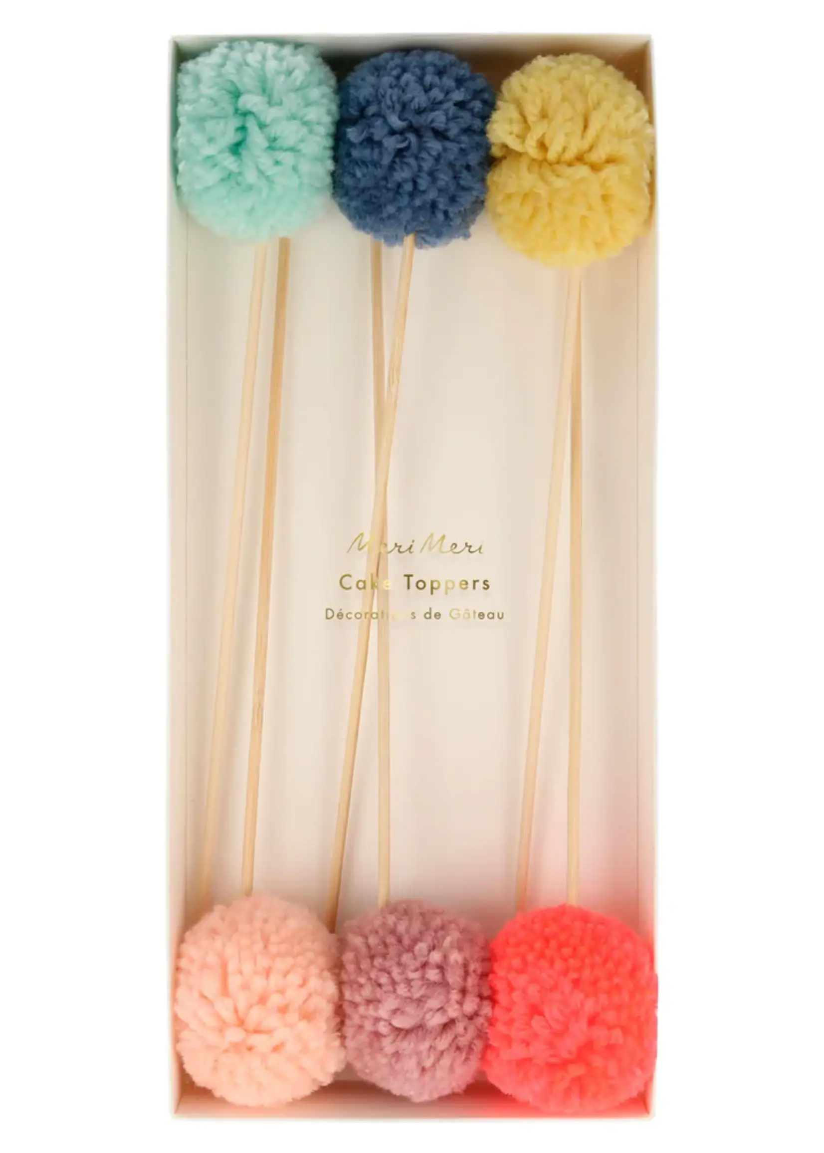 Meri Meri Multi Pompom Cake Toppers (x 6