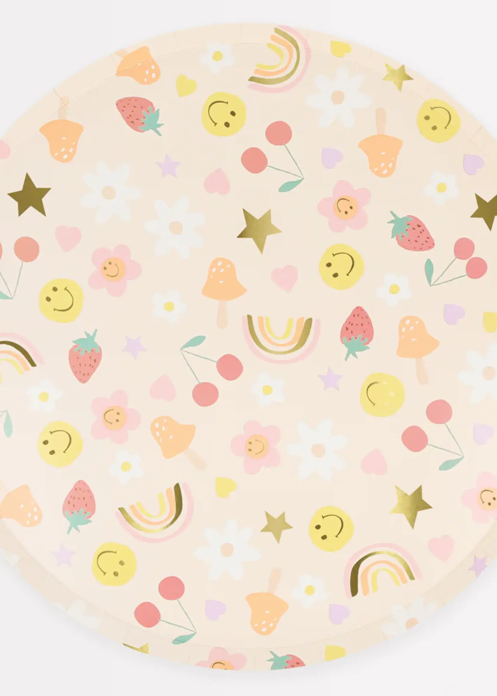 MERI MERI Pappteller groß Happy Icons (8 Stück)