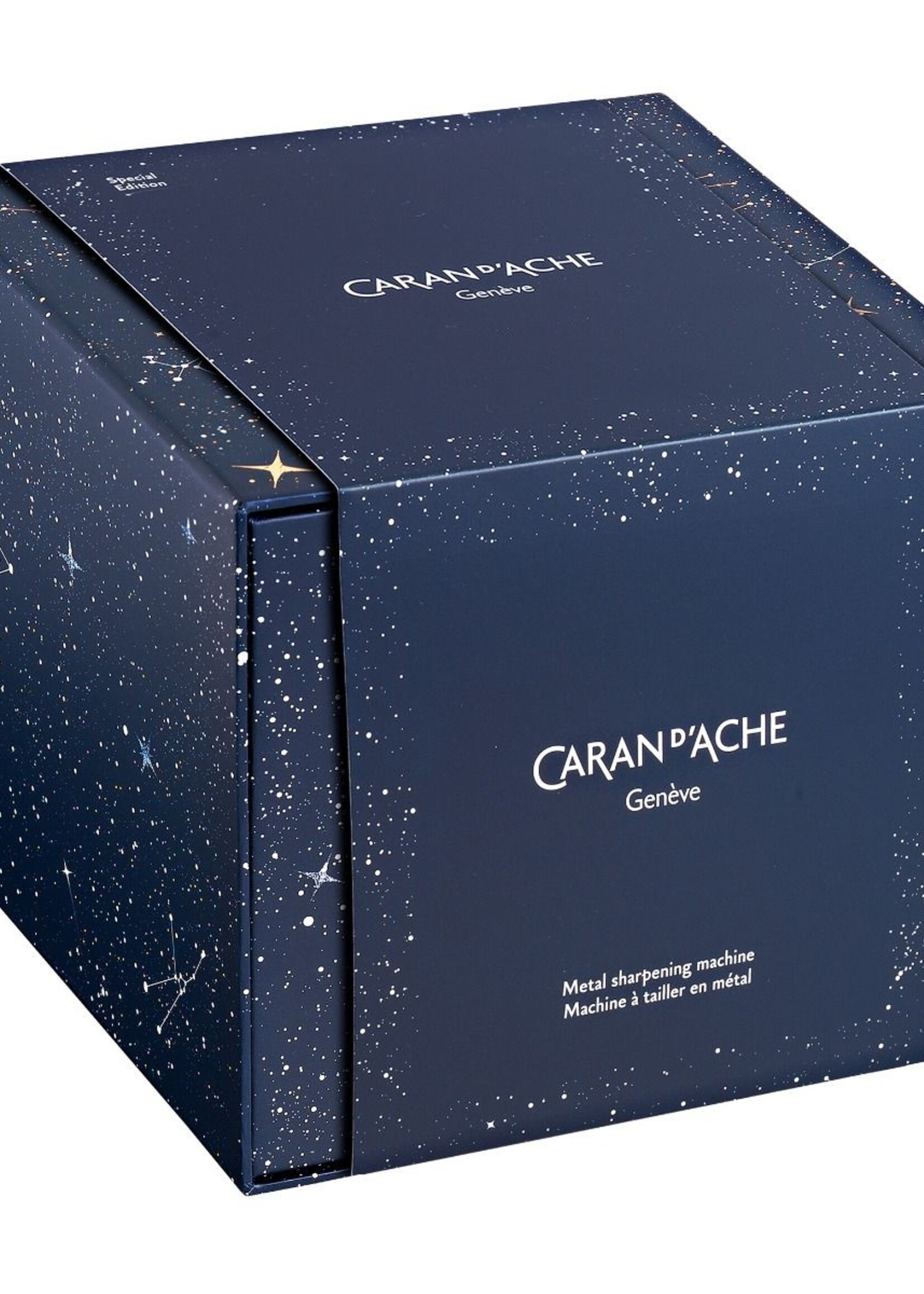 Caran d'Ache Cosmic Blue Sonderedition Metall-Bleistiftspitzer