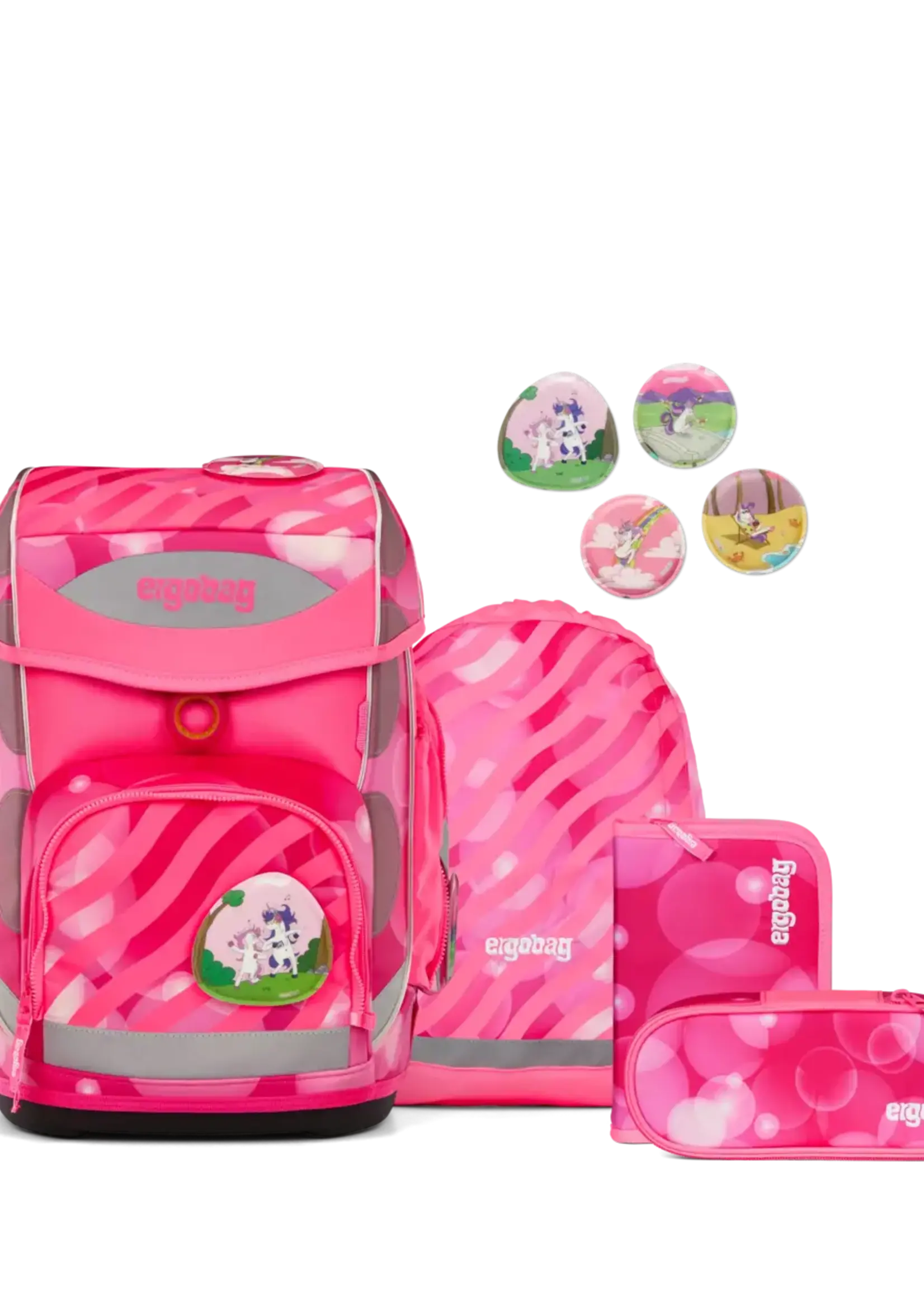 ERGOBAG Cubo Schultaschen-Set KuntBärbuntes Einhorn