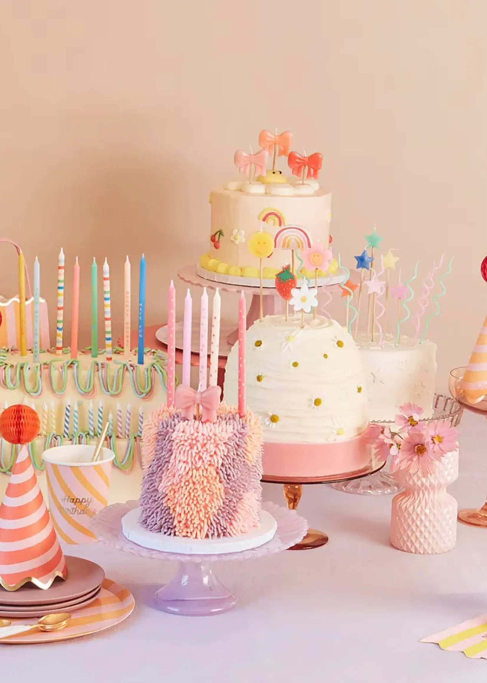 Meri Meri Pink Stars Candles