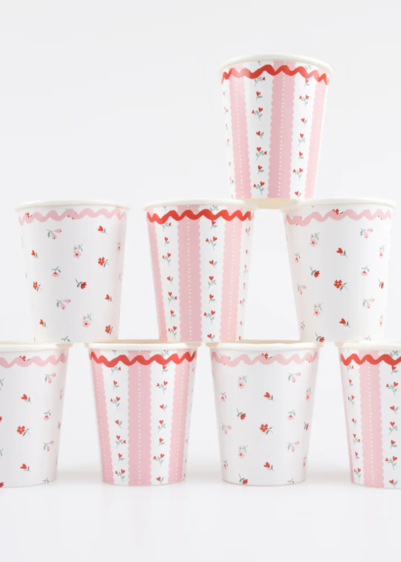 Meri Meri Vintage Rose Papp-Becher