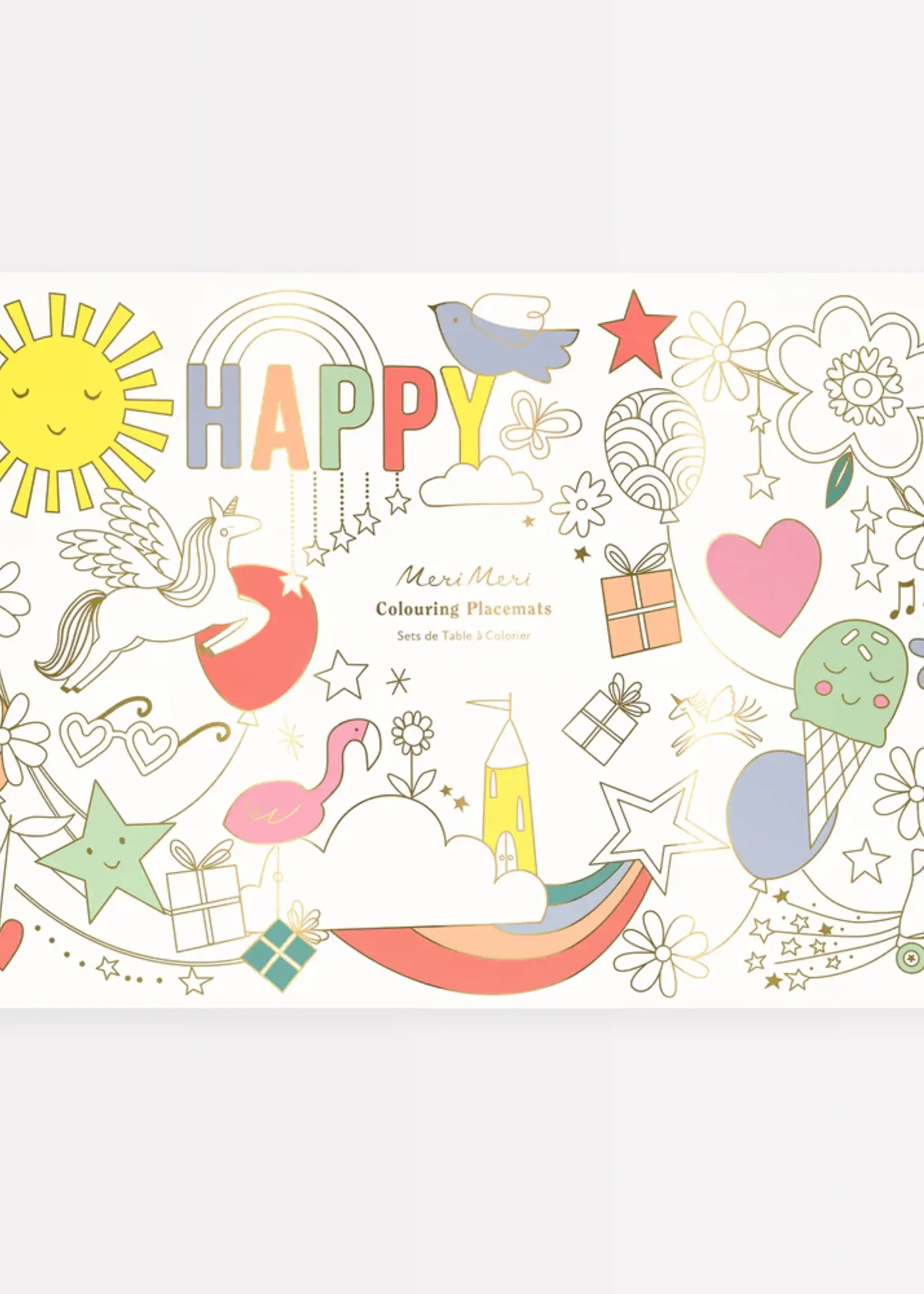 Meri Meri Happy Icons Coloring Placemats