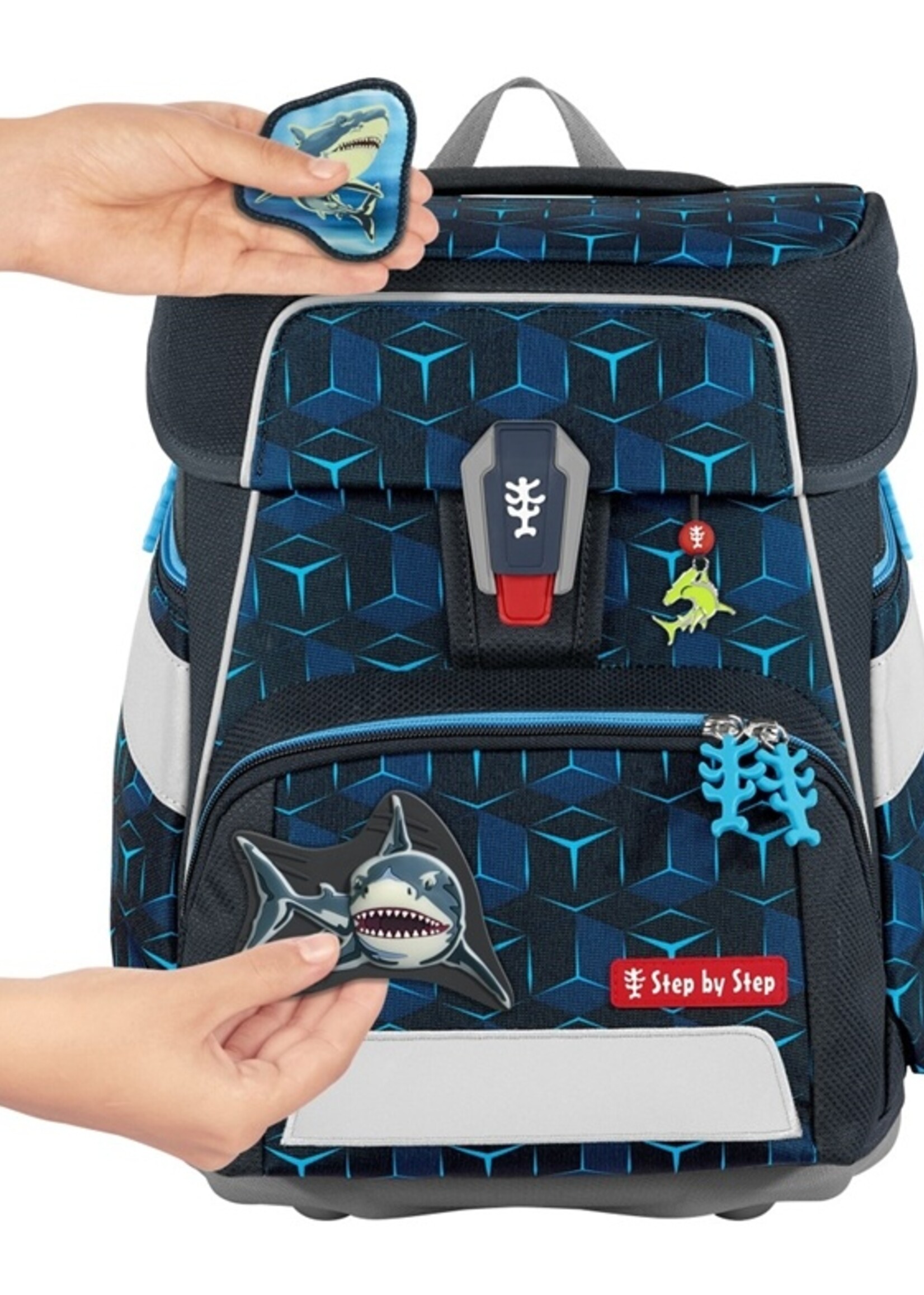 Step by Step SPACE SHINE Schultaschen-Set Shark Dexter