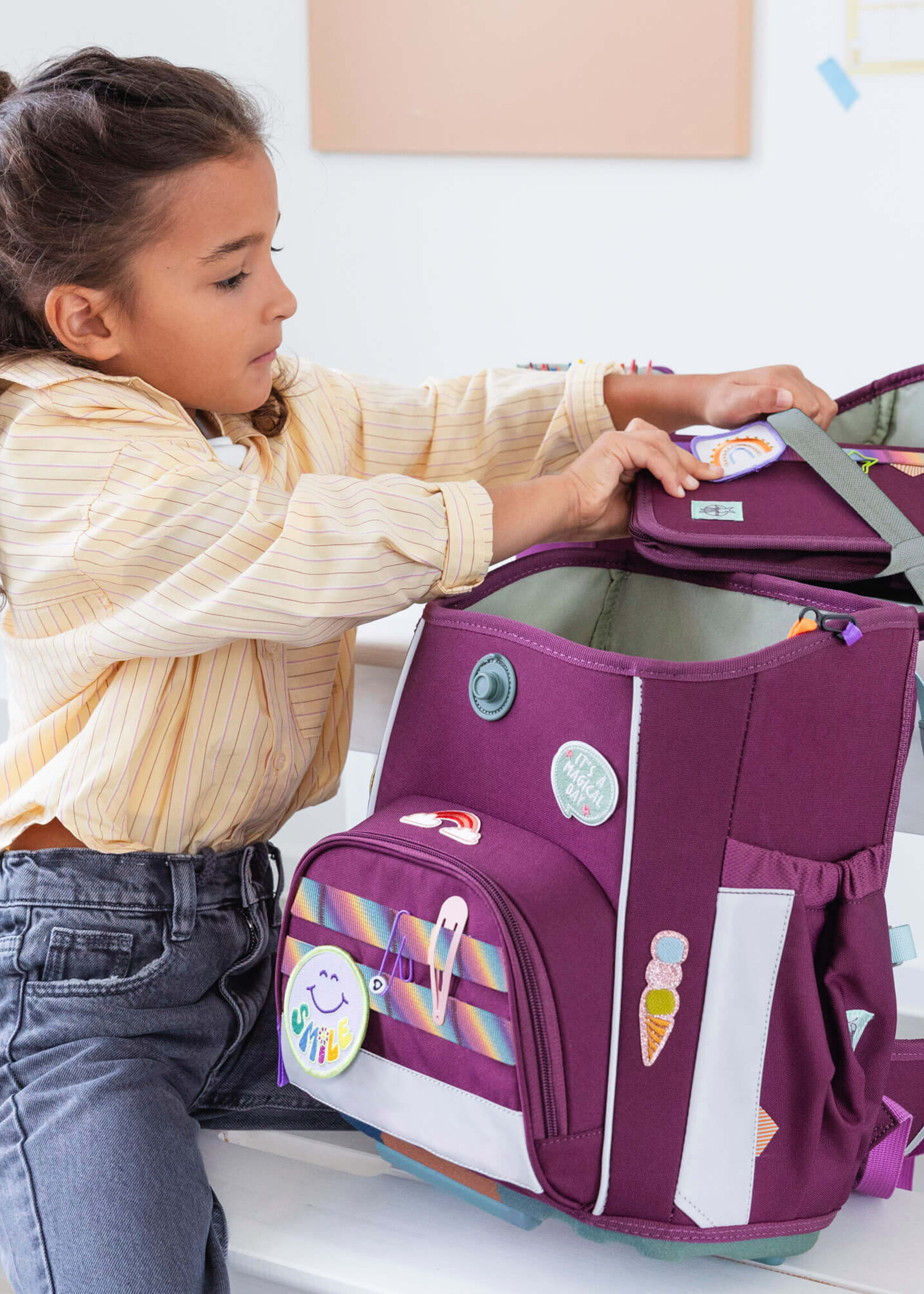 Lässig Fashion Schultaschen Set 7-teilig Slim - Unique, Lila