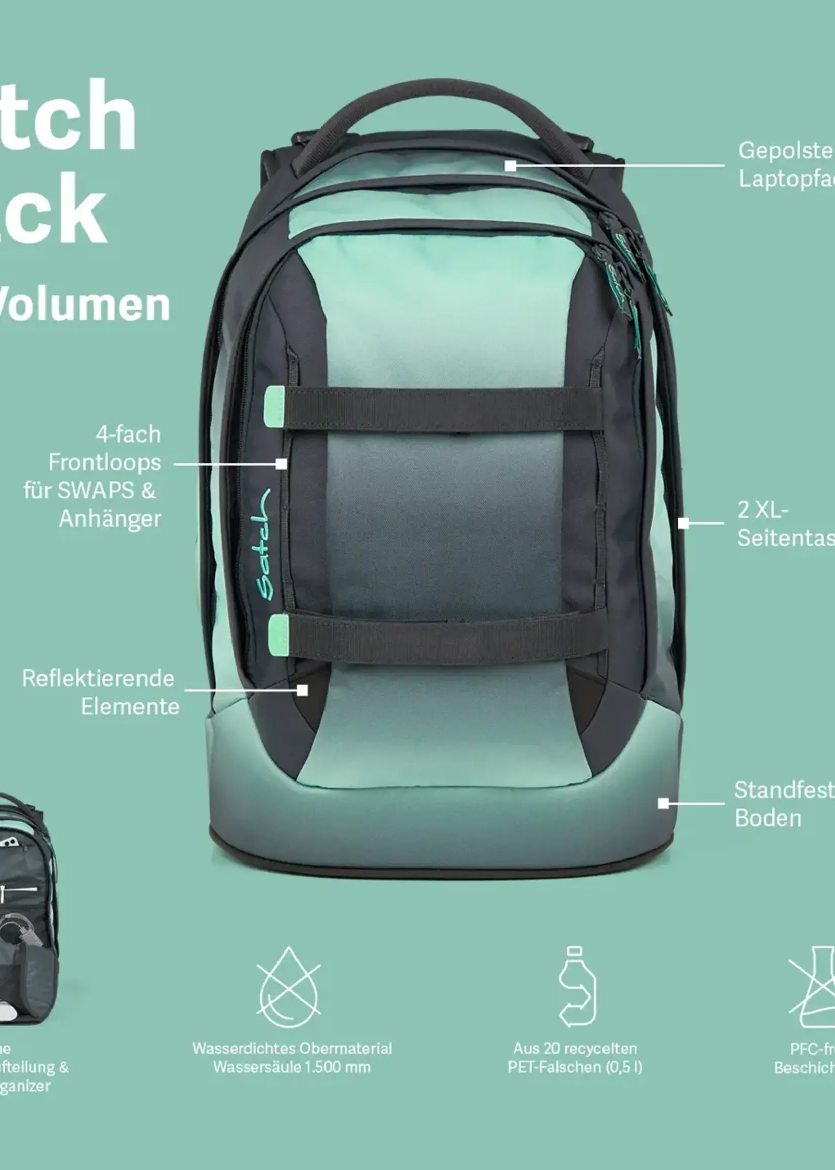 SATCH Pack Schulrucksack Seismic Green