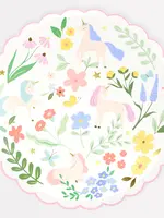 MERI MERI Pappteller groß Meadow Unicorns (8 Stück)