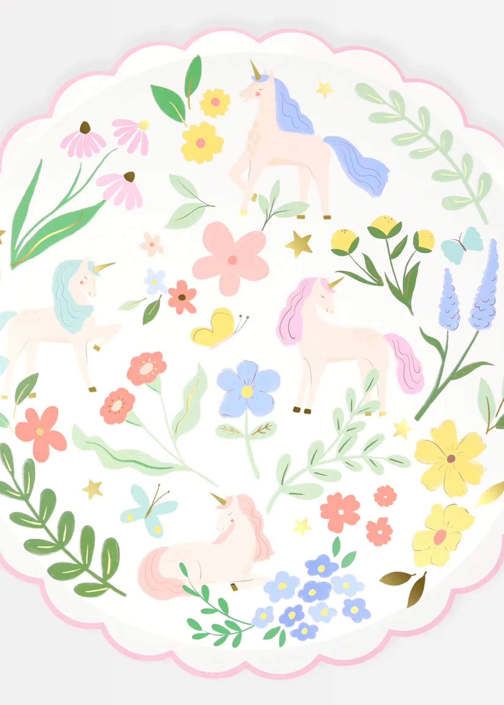 Meri Meri Meadow Unicorns Dinner Plates