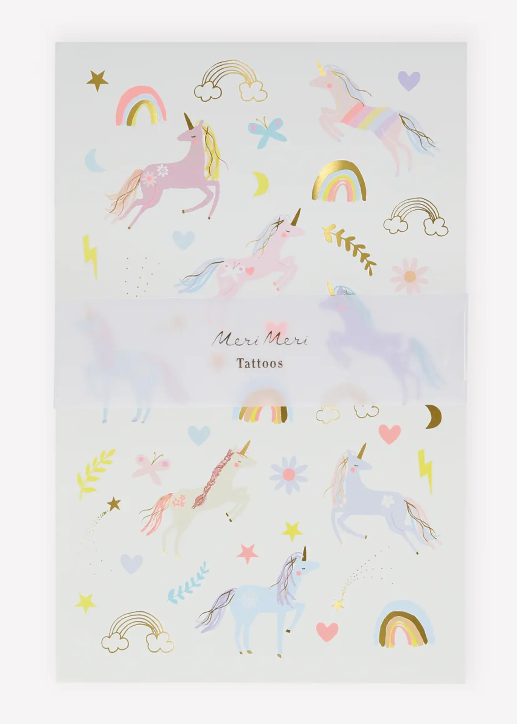 Meri Meri Unicorn Tattoo Sheets