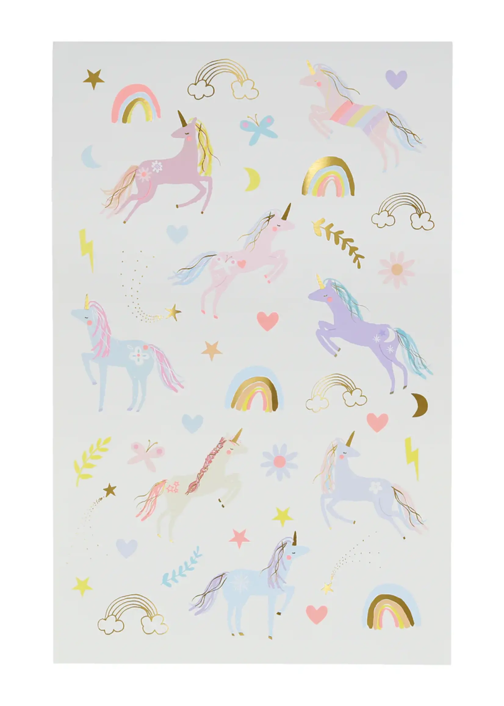 Meri Meri Unicorn Tattoo Sheets