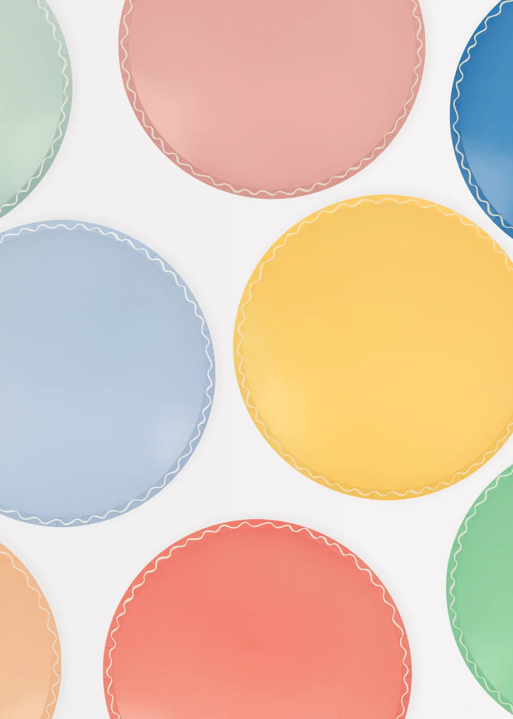 Meri Meri Mixed Wavy Line Dinner Plates