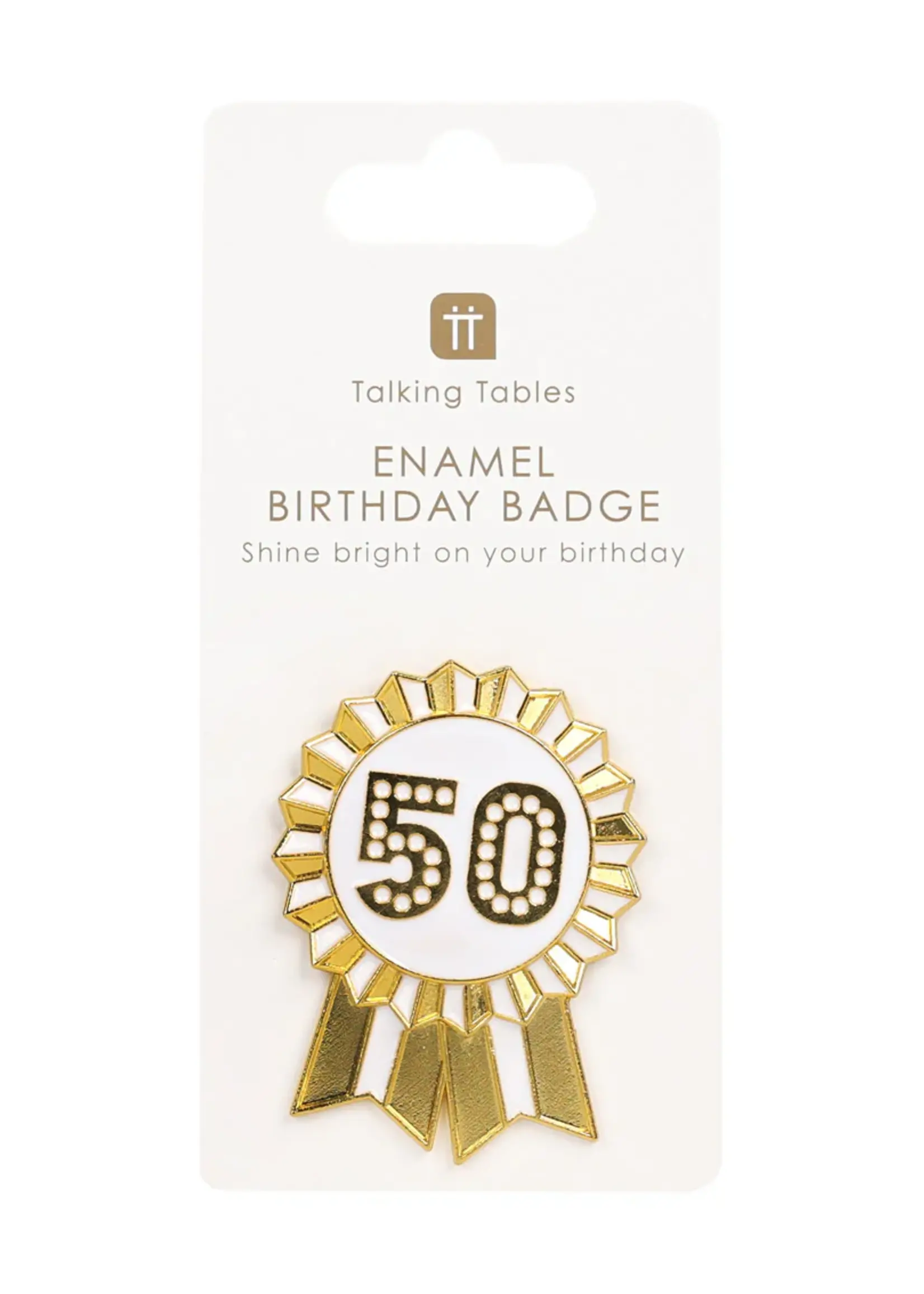 Talking Tables Birthday Pin Badge - 50