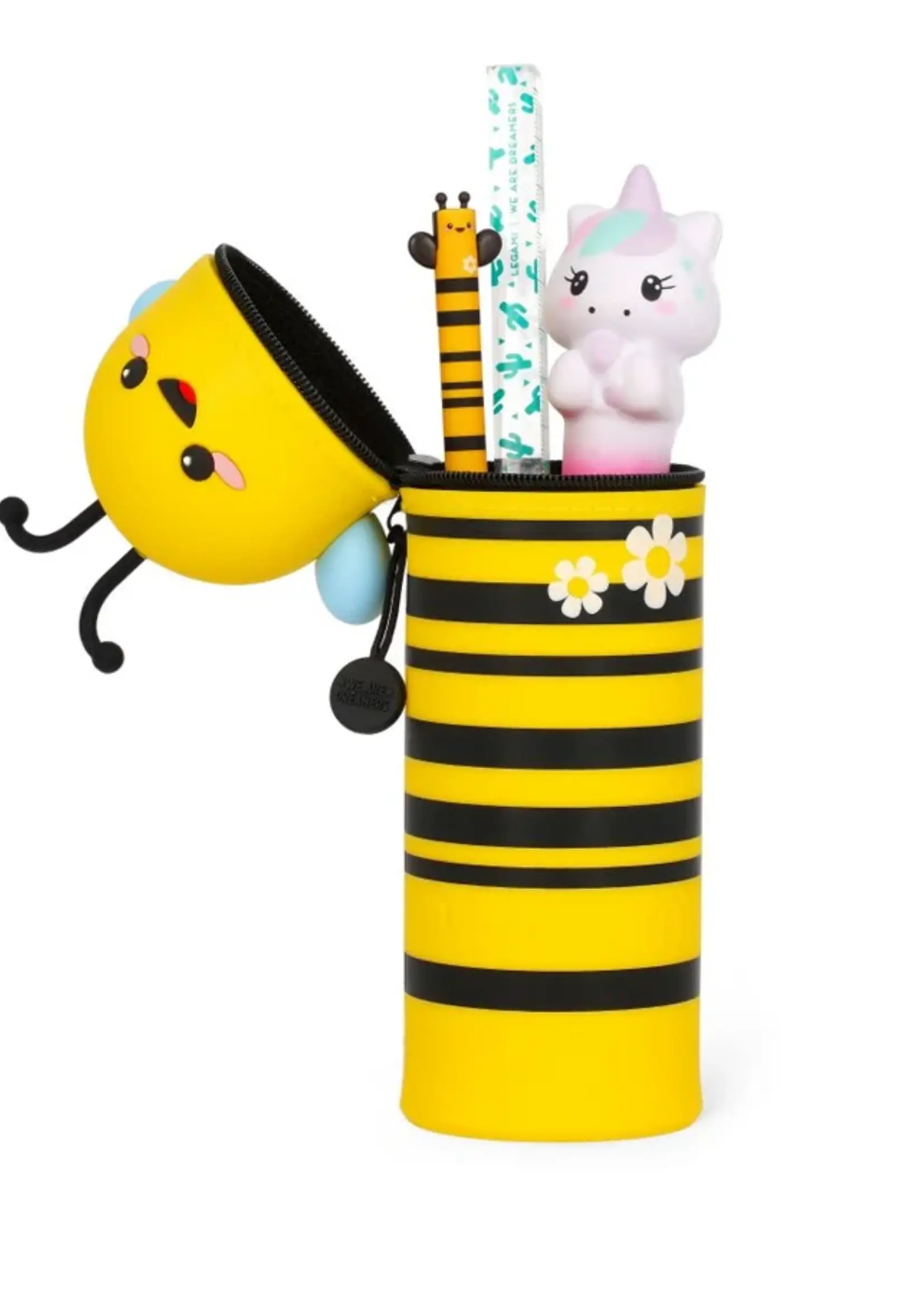 LEGAMI 2-in-1-Federmäppchen aus Silikon - Kawaii- Biene